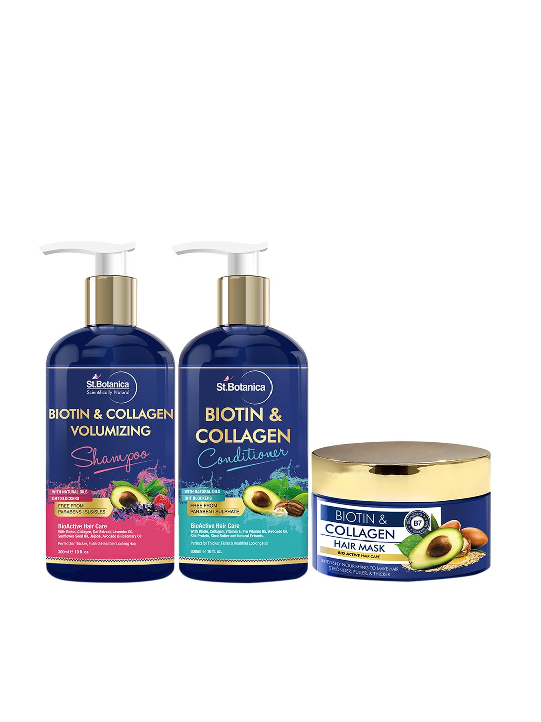 St.Botanica Unisex Biotin And Collagen Shampoo Conditioner & Hair Mask Price in India