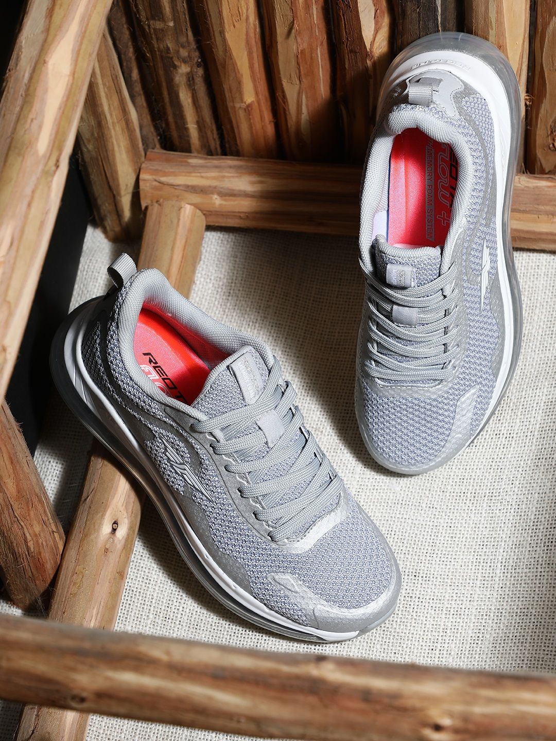 Red Tape Women Grey Melange Mesh Air + Walking Shoes Price in India