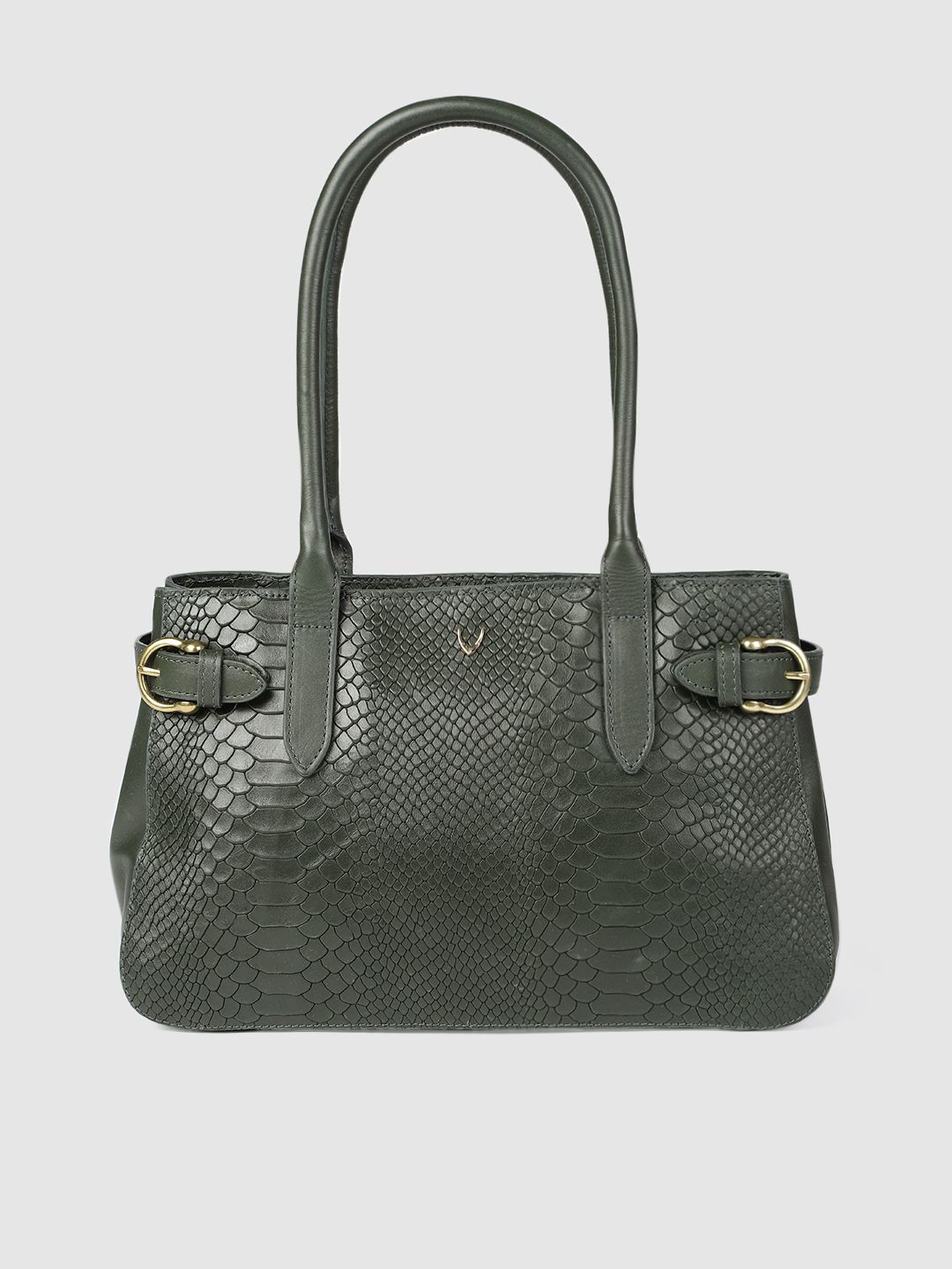 Hidesign Green Animal Textured Leather Shoulder Bag Price in India