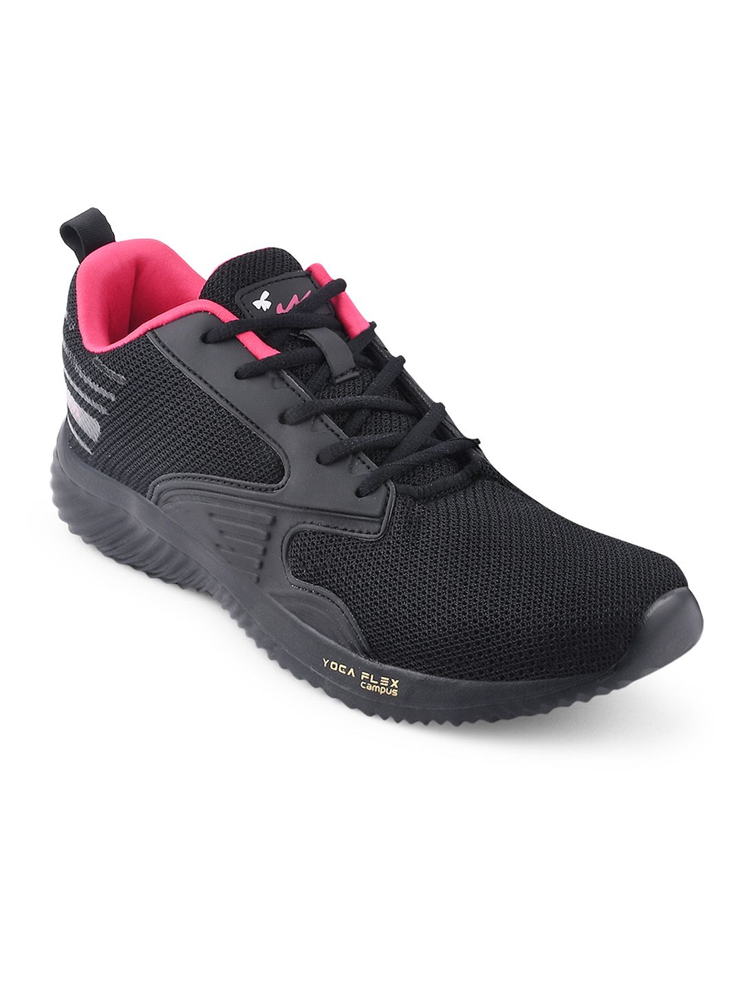 Campus Women Black Mesh Running Shoes Price in India