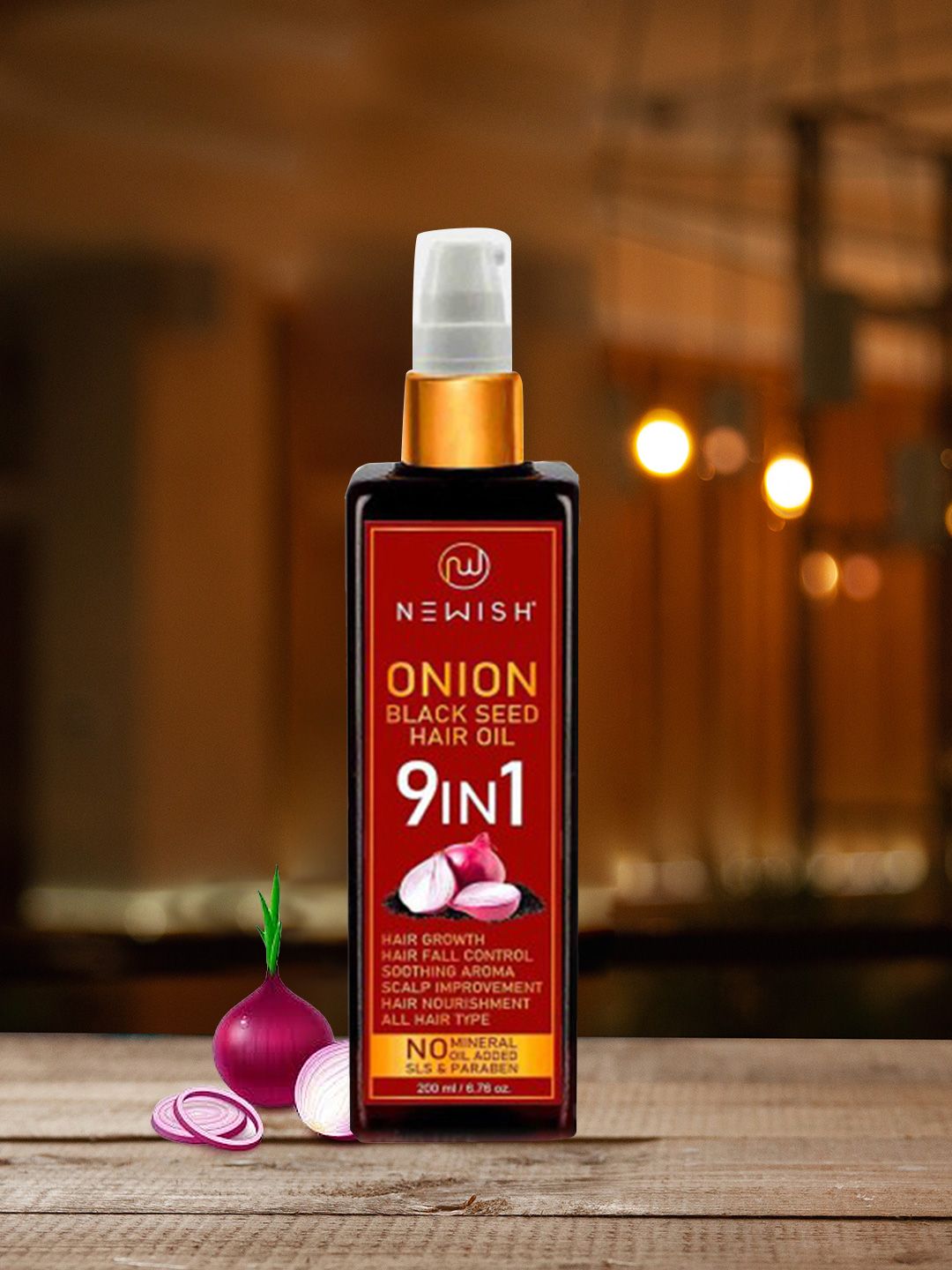 NEWISH Organico Onion Anti Dandruff Hair Oil for Hair Growth 200ml Price in India