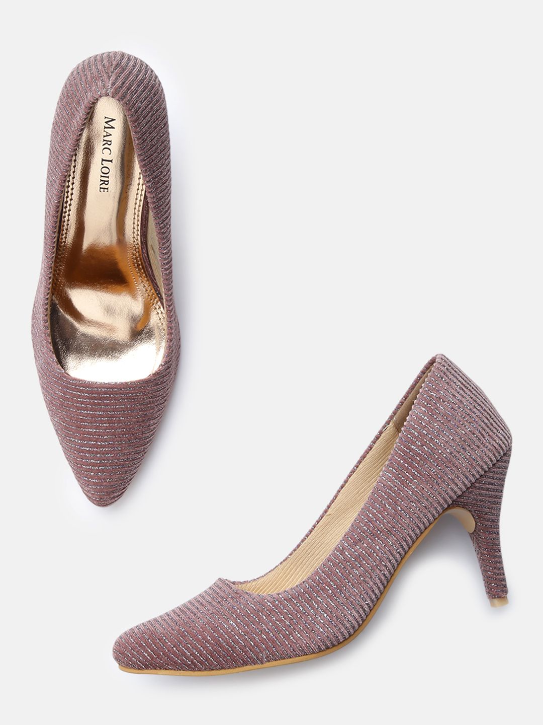 Marc Loire Women Mauve Embellished Pumps Price in India