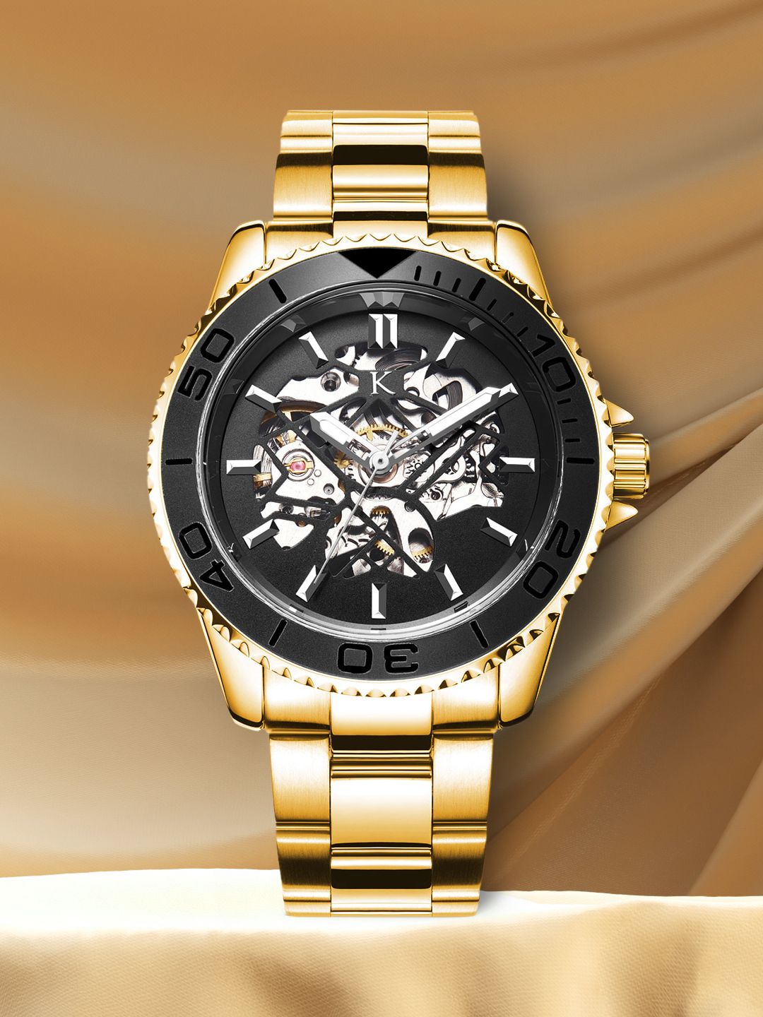 KREDO Men FORTE Gold Automatic Watch-KW038