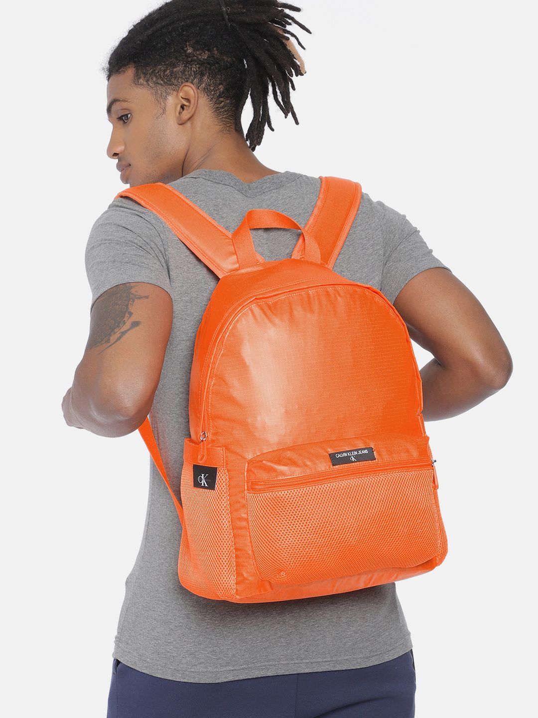 Calvin Klein Orange Backpack Amazon.com: Calvin Klein Reyna Novelty Key Item Flap  main image 3