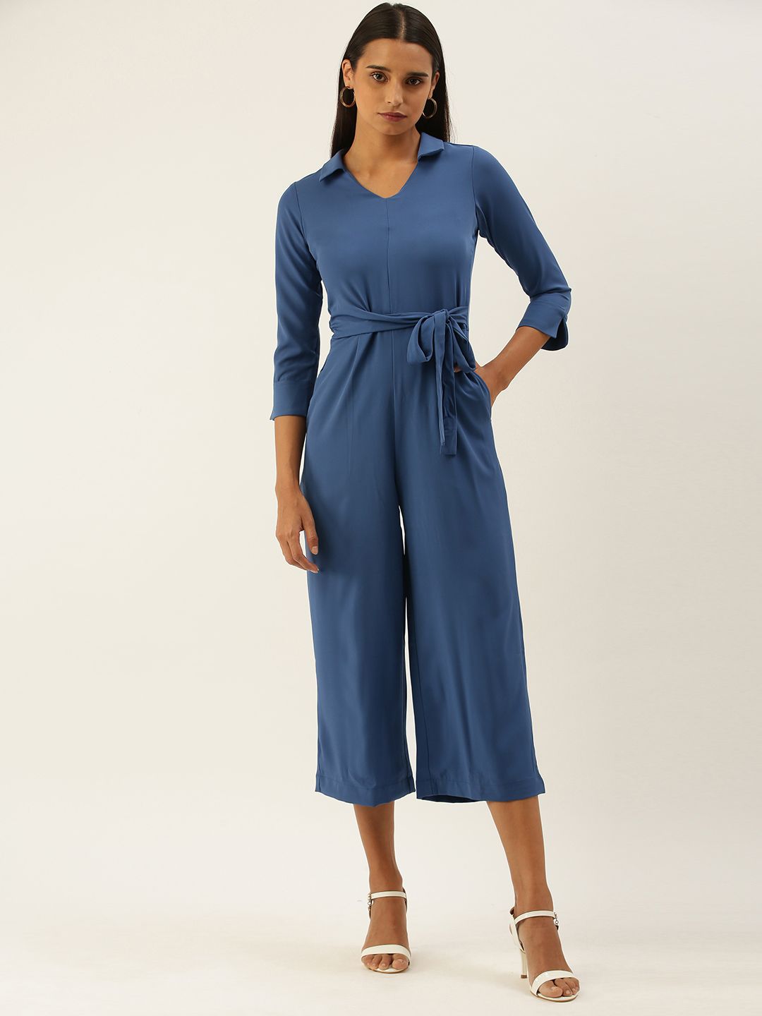 AND Blue Basic Jumpsuit Price in India