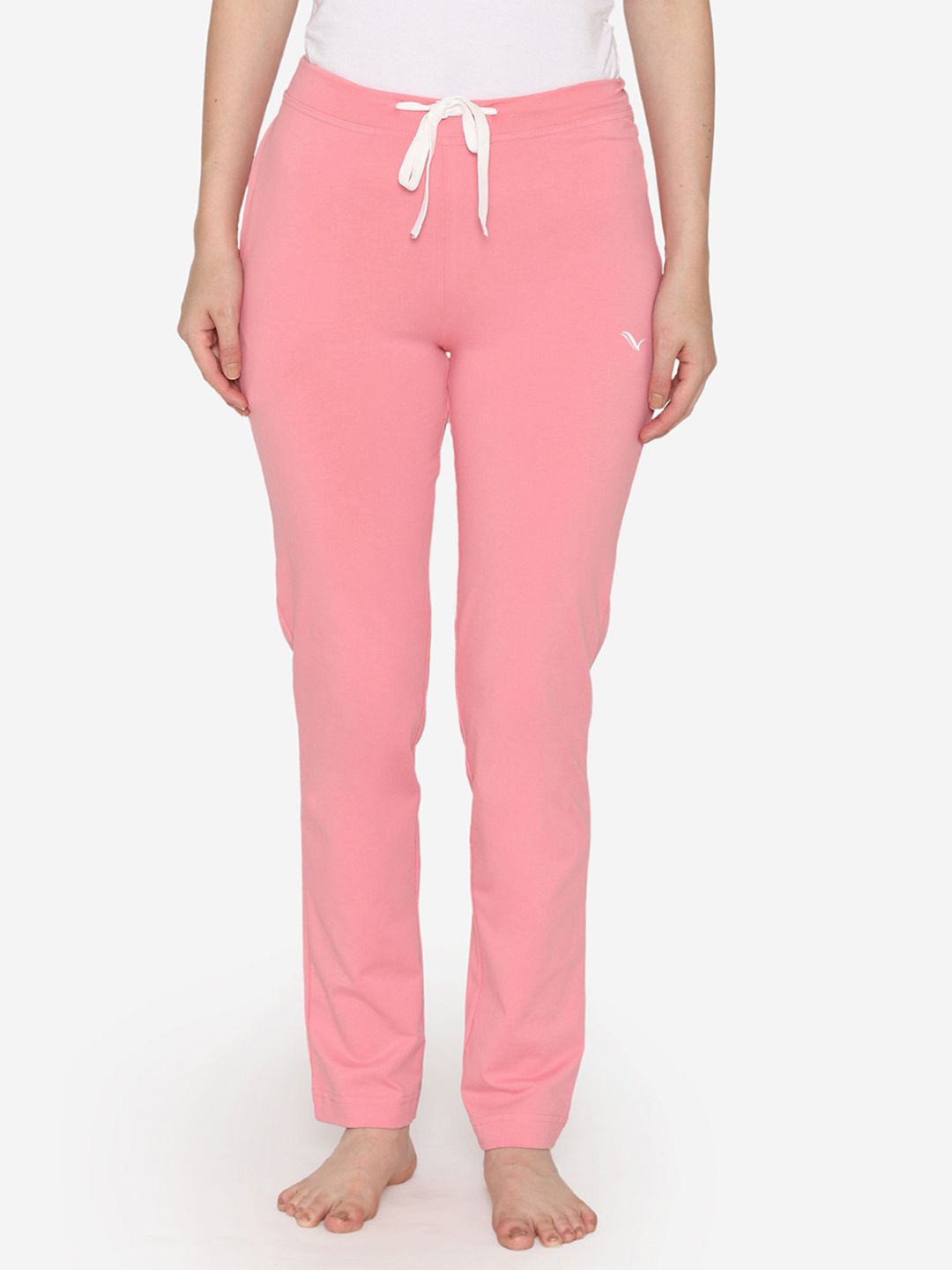 Vami Women Pink Solid Lounge Pants Price in India