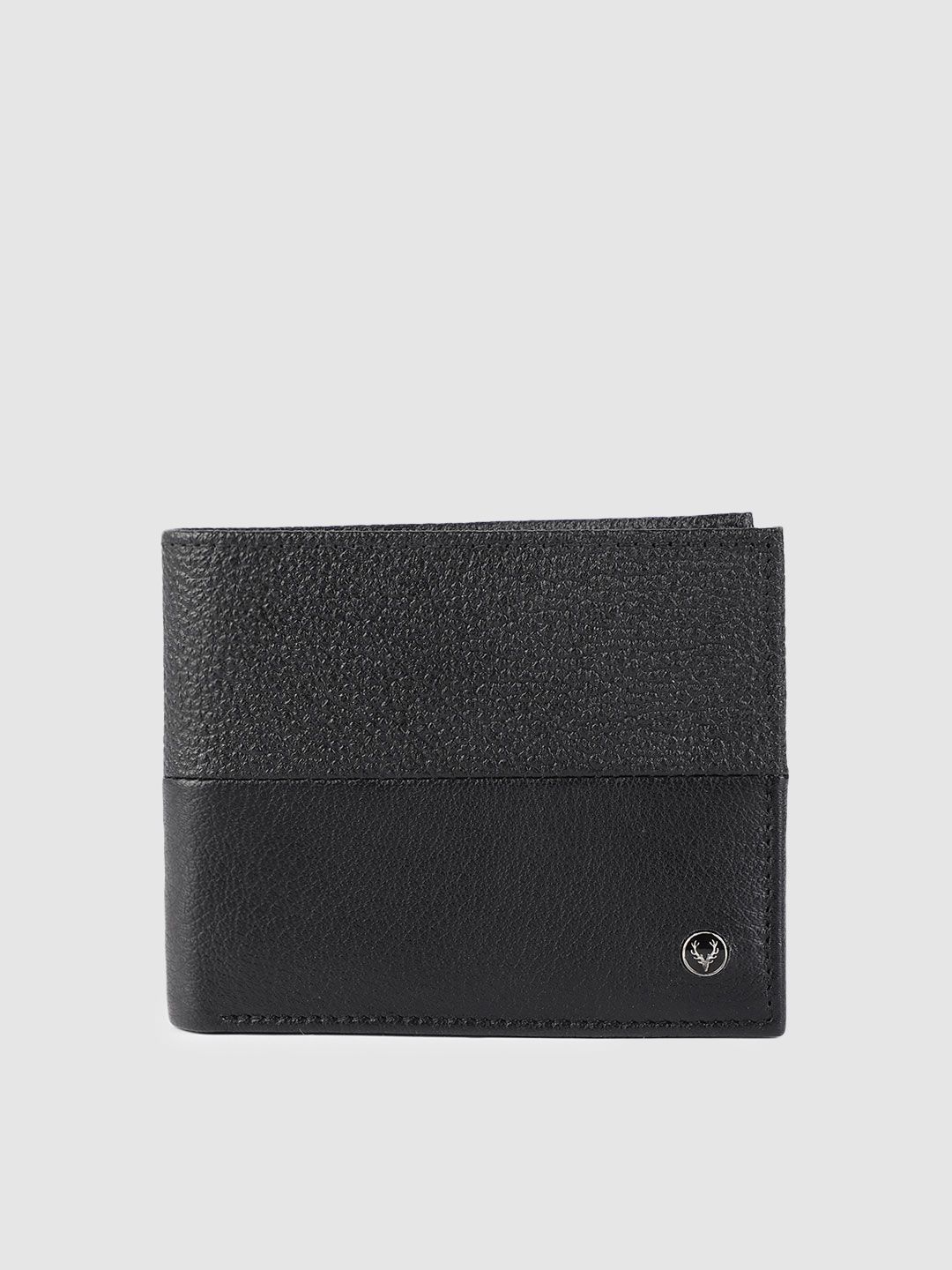 Allen Solly Allen Solly Men Black Colourblocked Two Fold Wallet