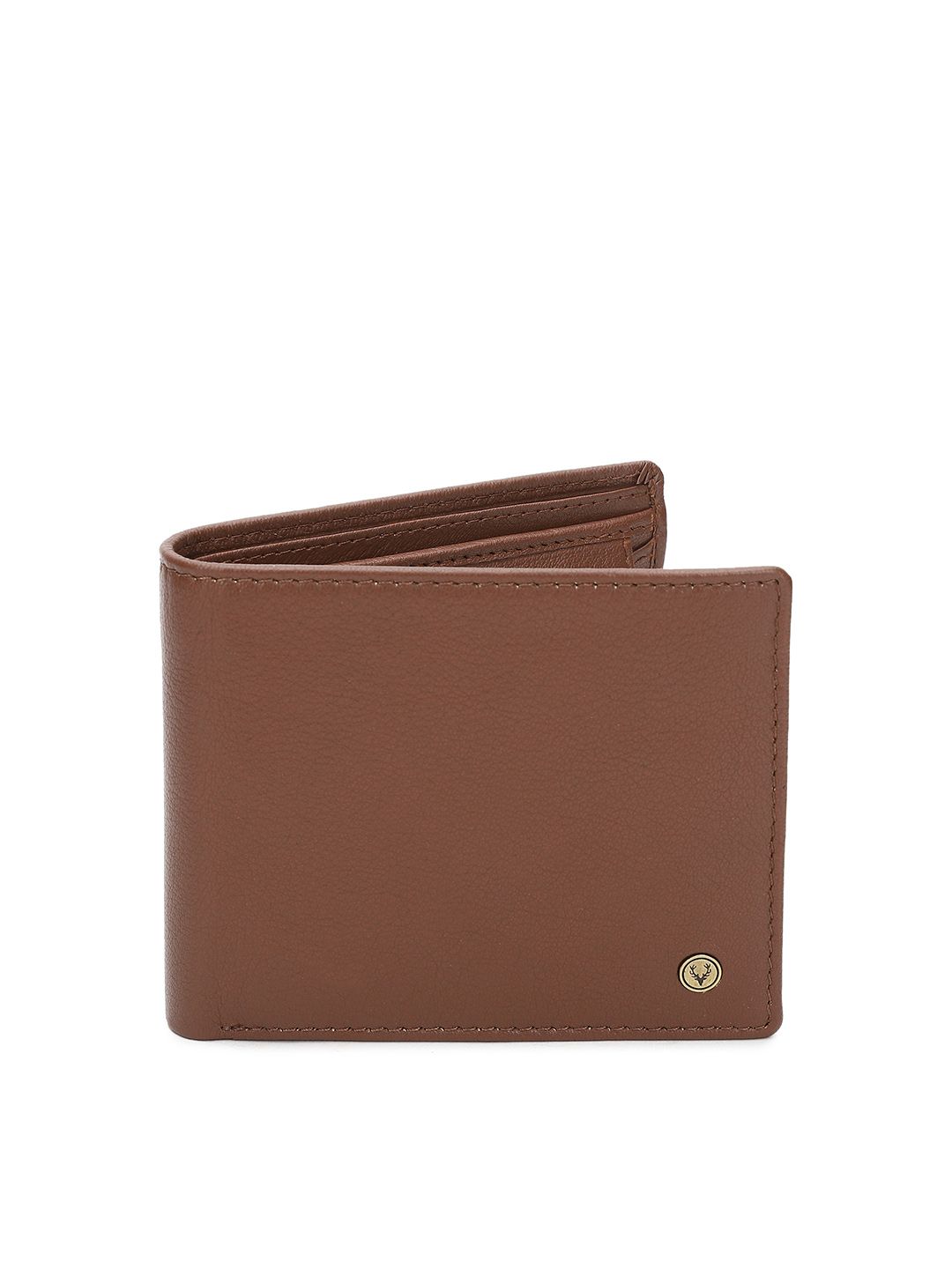 Allen Solly Allen Solly Men Brown Solid Two Fold Leather Wallet