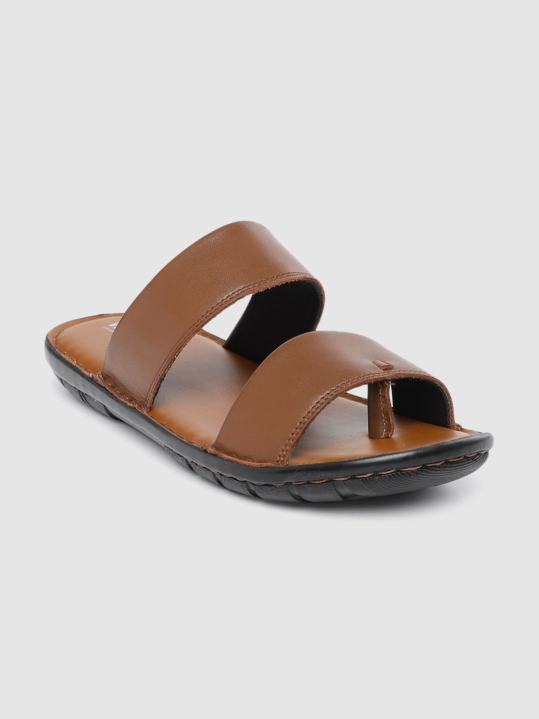 Ventoland Men Tan Brown Solid Leather Sandals