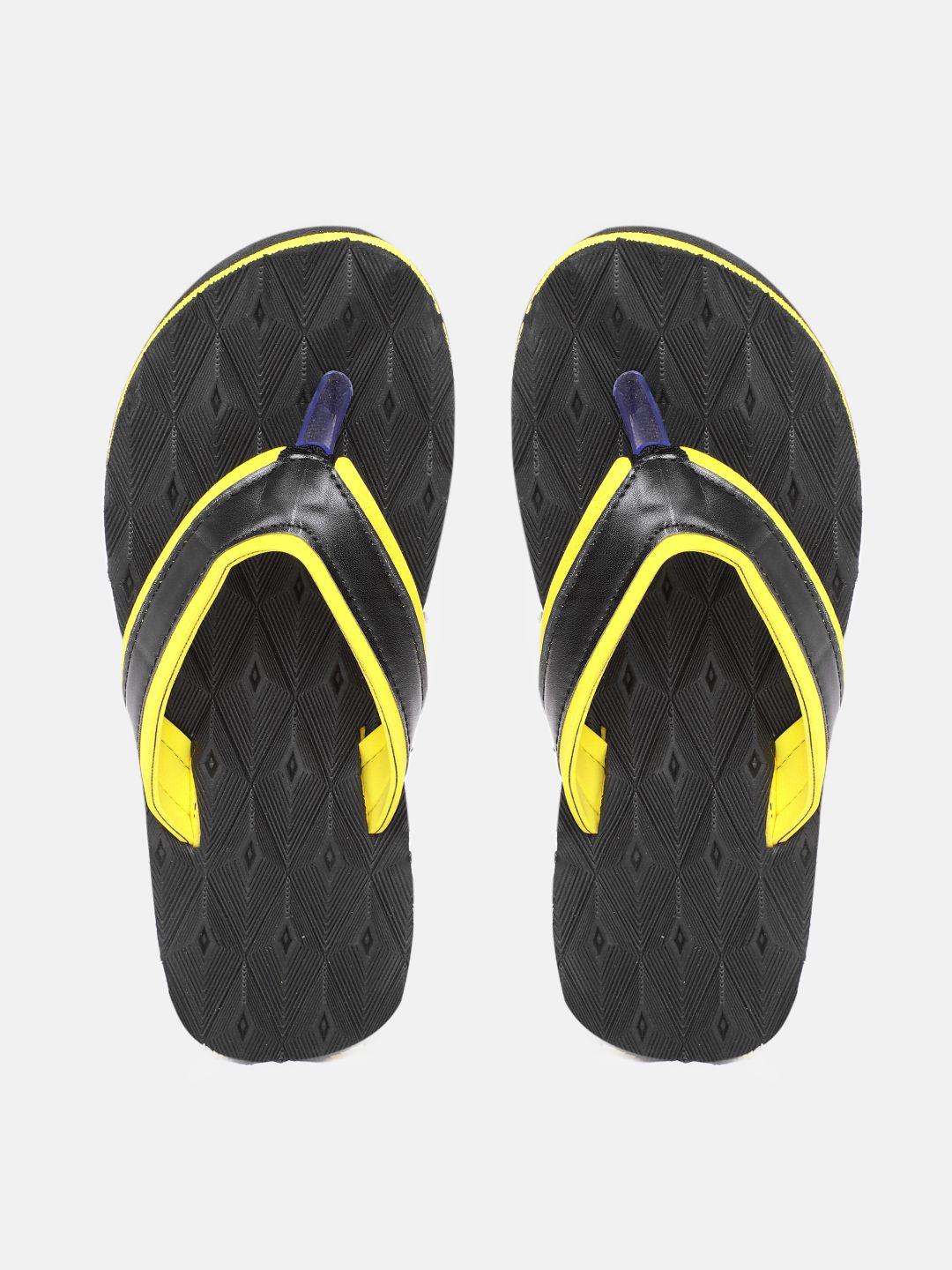 Roadster Women Black & Yellow Thong Flip-Flops Price in India