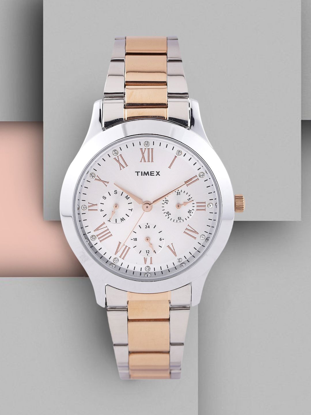 Timex Women Silver-Toned Multifunction Analogue Watch - TW000Q807 Price in India