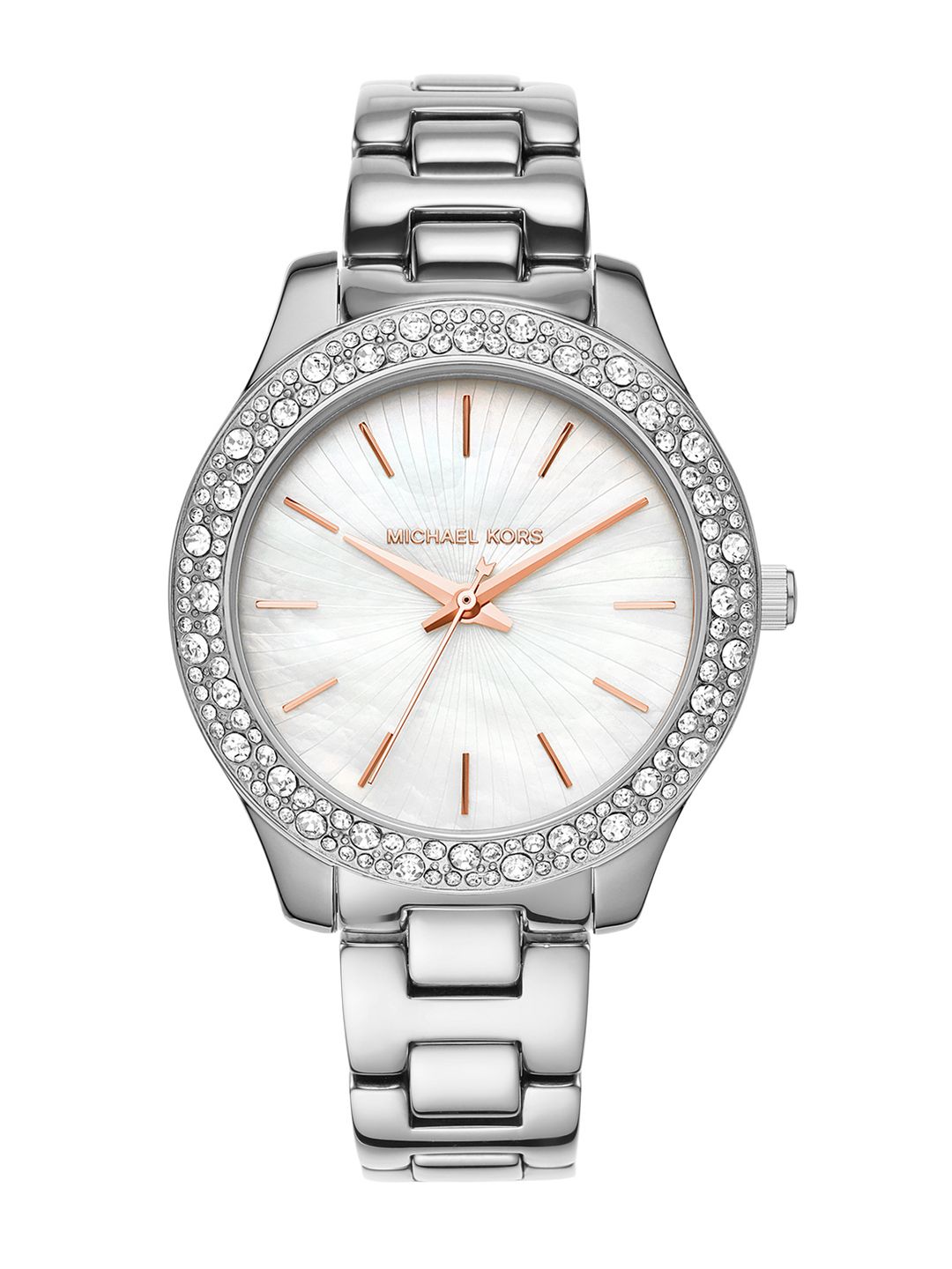 Michael Kors Women Off-White Mother of Pearl Liliane Analogue Watch MK4556 Price in India