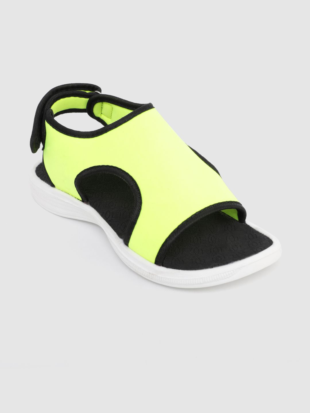 Kook N Keech Women Yellow Solid Sports Sandals with Cut-Out Detail Price in India