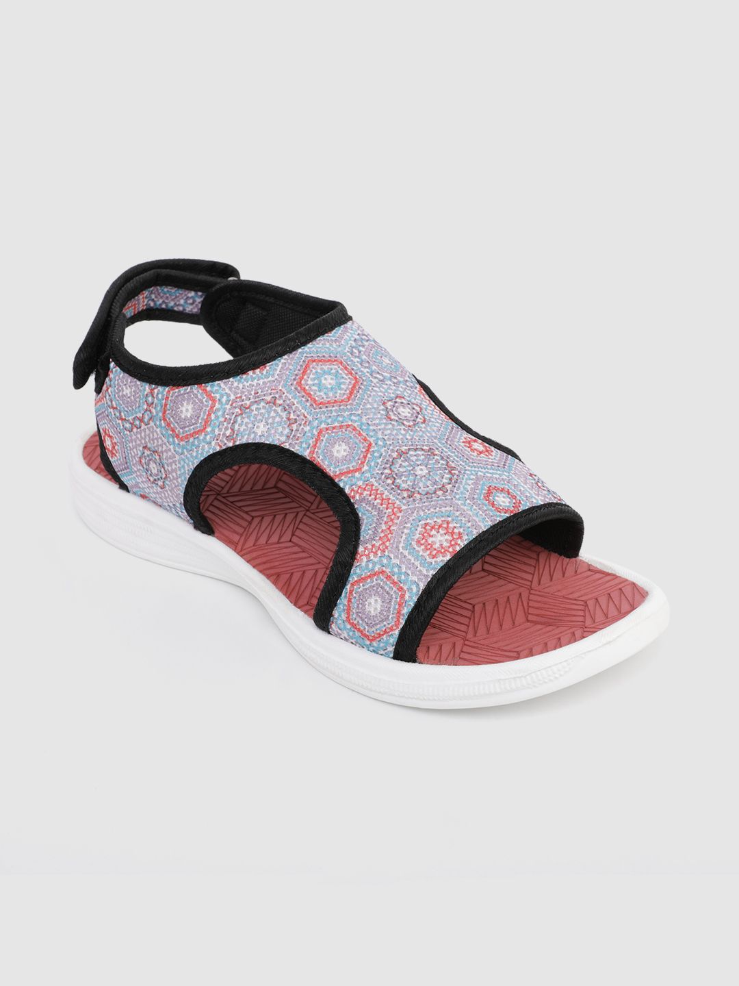 Kook N Keech Women Multicoloured Woven Design Sports Sandals with Cut-Out Price in India