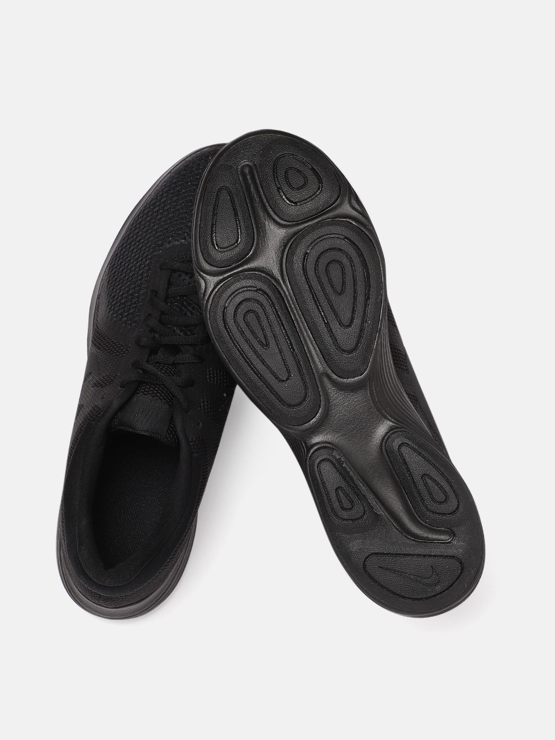 nike men black revolution 4 running shoes