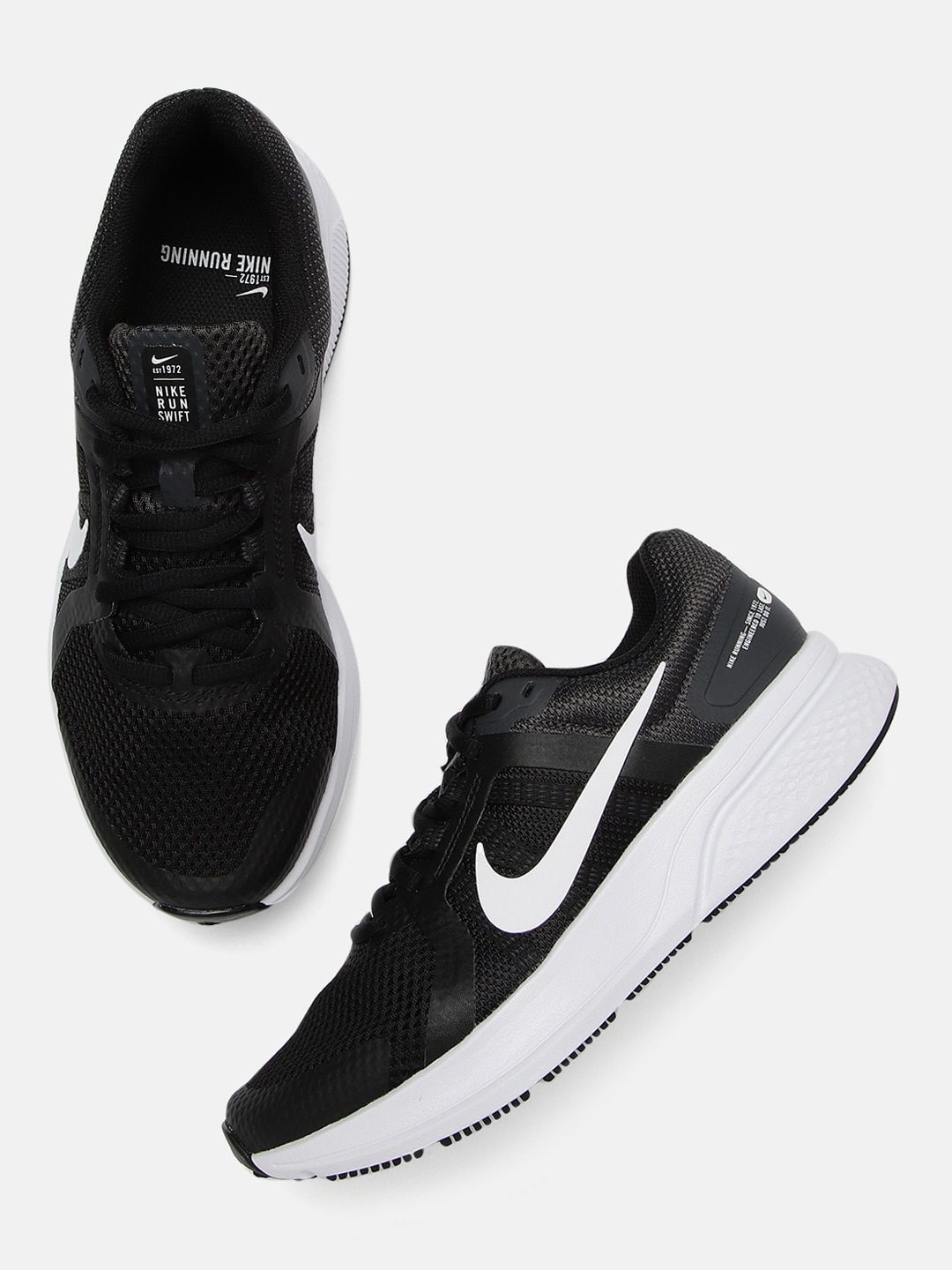 Nike Women Black & White Run Swift 2 Running Shoes Price in India
