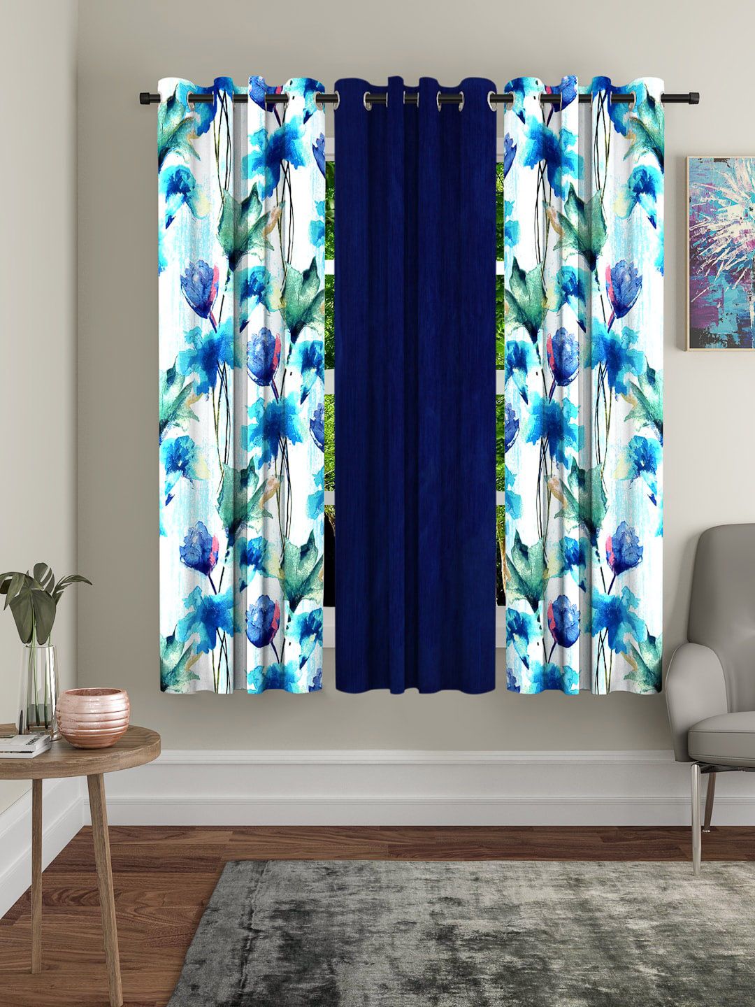 Home Sizzler Unisex Blue Floral Price in India