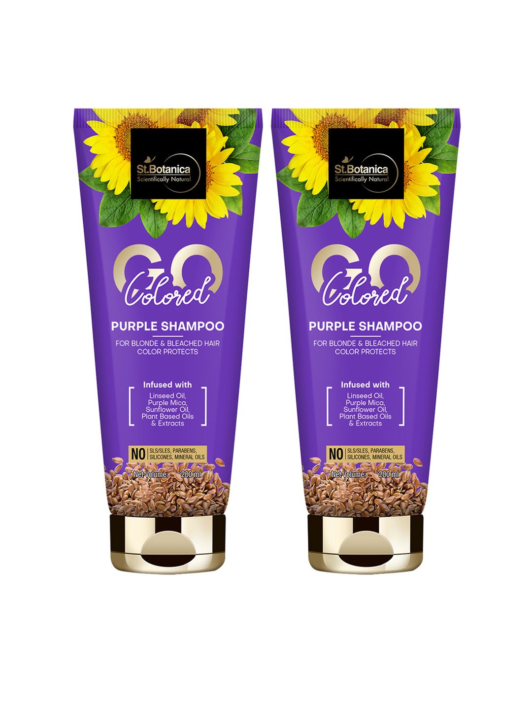St.Botanica Set of 2 GO Colored Purple Hair Shampoos 200 ML Price in India