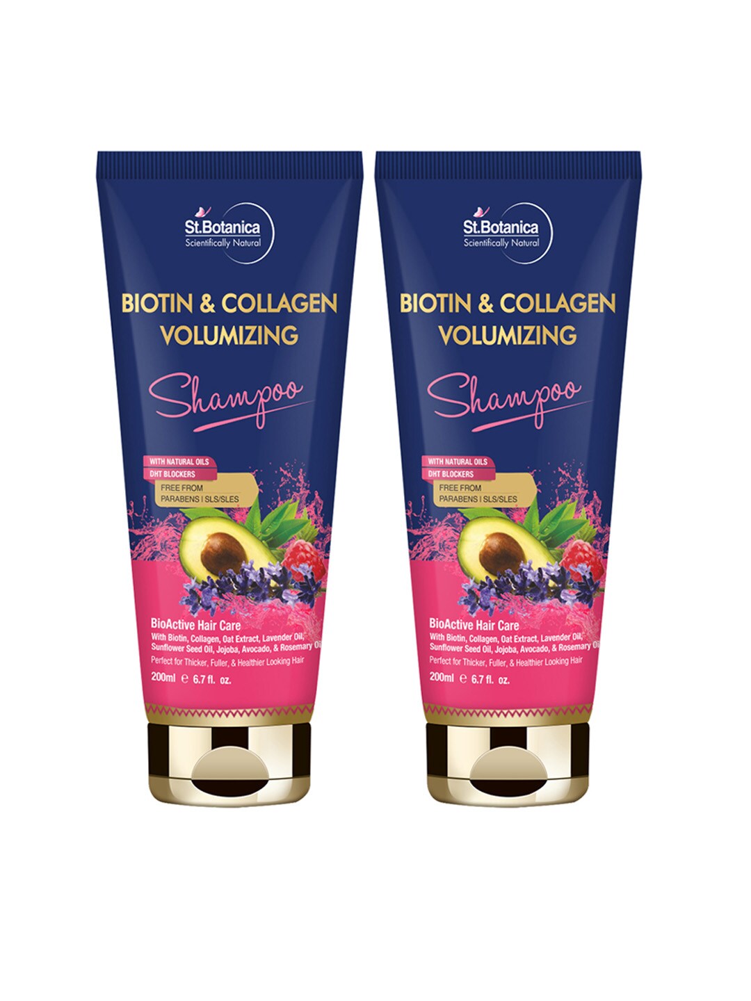 St.Botanica Unisex Set of 2 Biotin & Collagen Volumizing Hair Shampoos Price in India