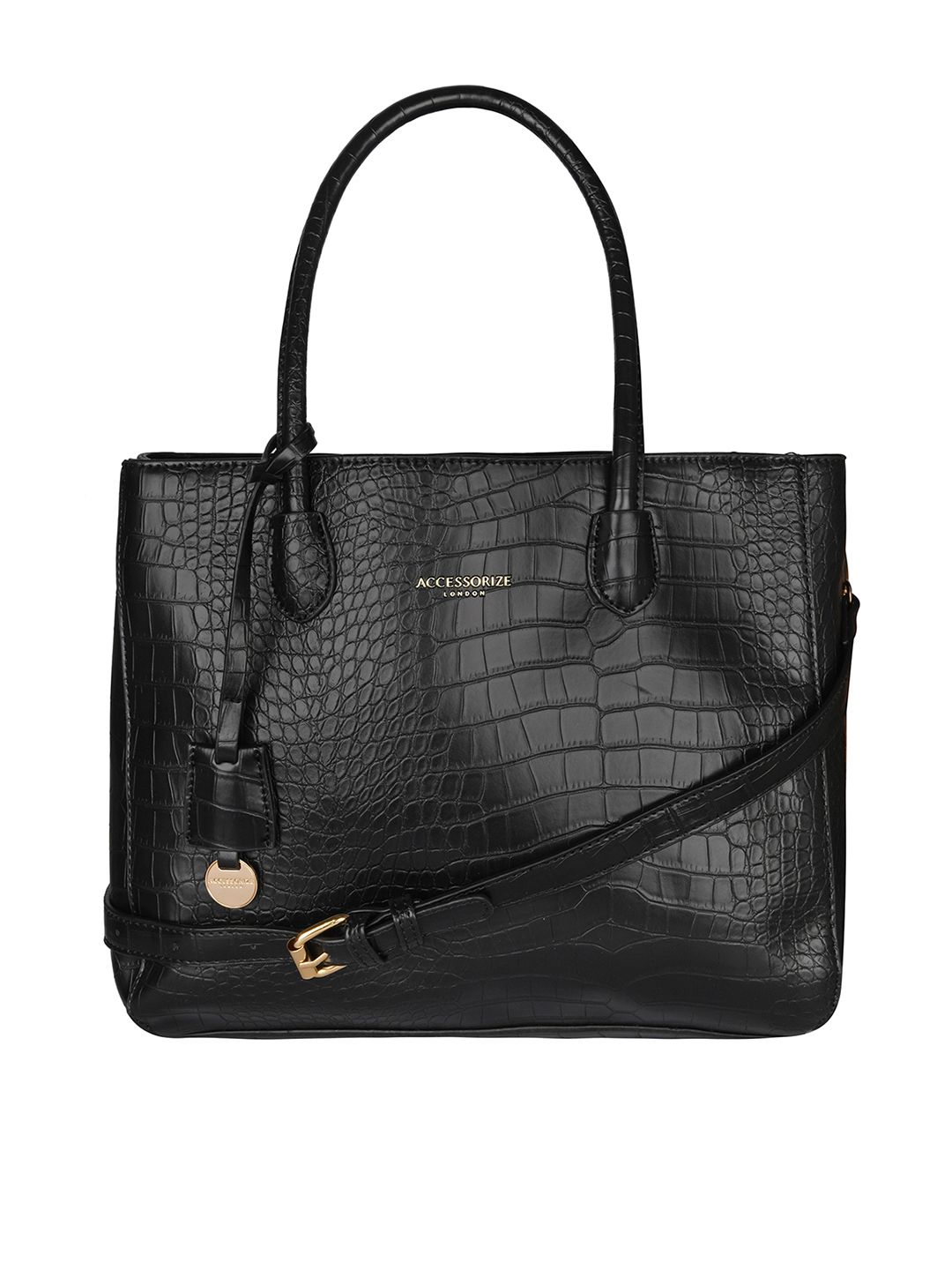 Accessorize Black Textured Shoulder Bag Price in India