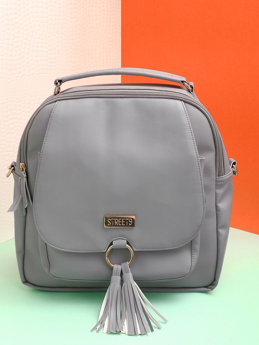 Street 9 women grey backpack Price in India