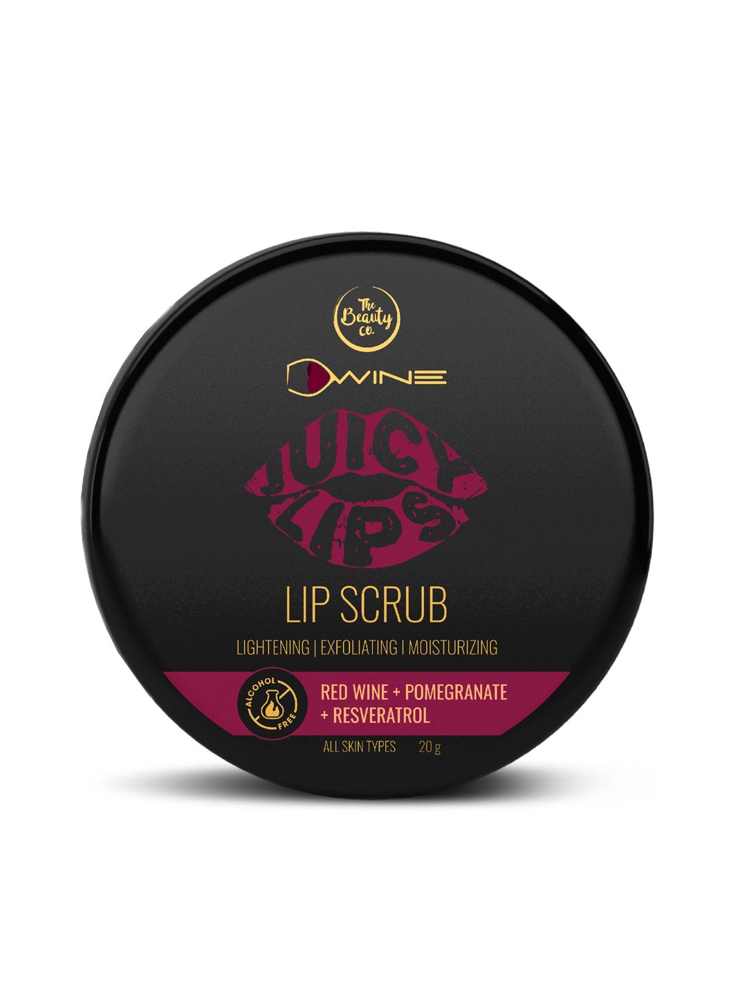 The Beauty Co. D'Wine Juicy Red Wine & Pomegranate Reservation Lip Scrub Price in India