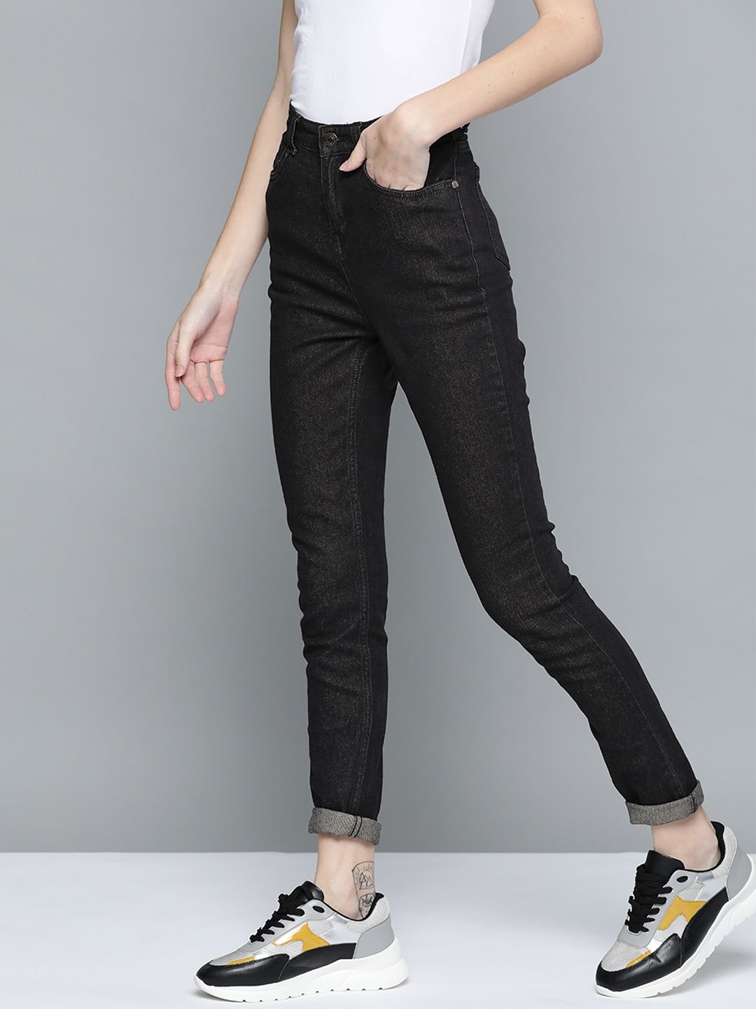 Harvard Women Black Super Skinny Fit Stretchable Jeans Price in India