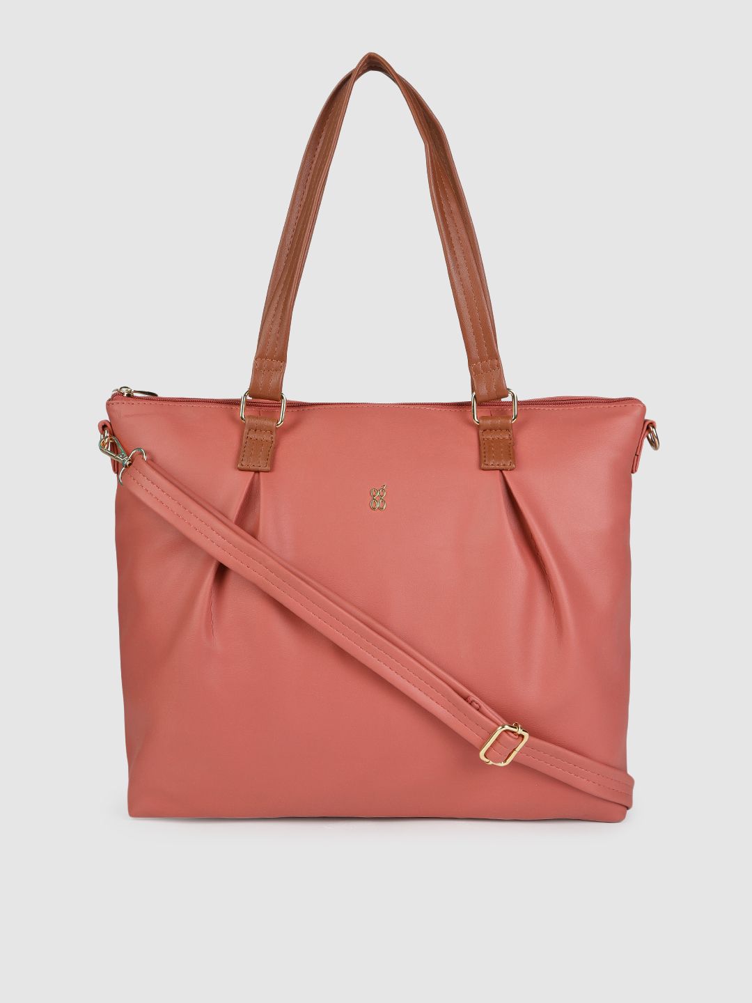 Baggit Peach Solid Shoulder Bag Price in India