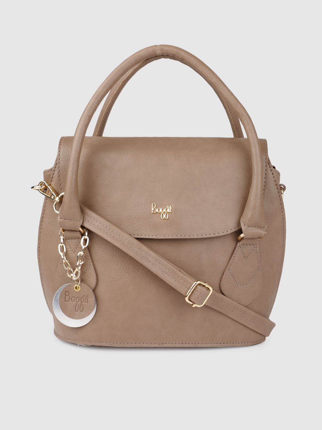 Baggit Beige Solid Handheld Bag Price in India