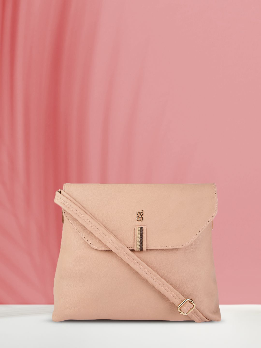 Baggit Women Pink Solid Sling Bag Price in India