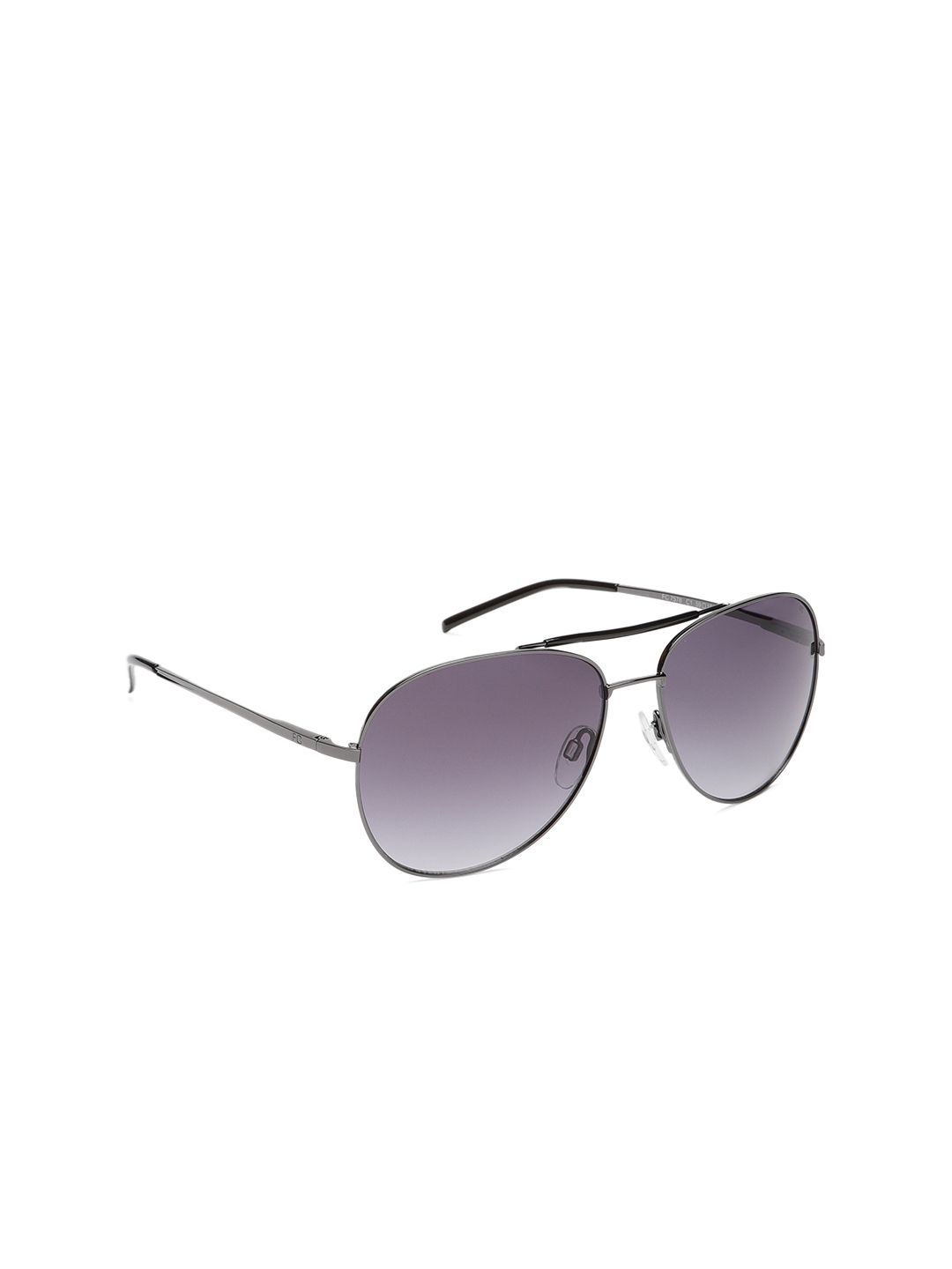 French Connection Unisex Grey Lens & Gunmetal-Toned Aviator Sunglasses FC 7578 C1 Price in India