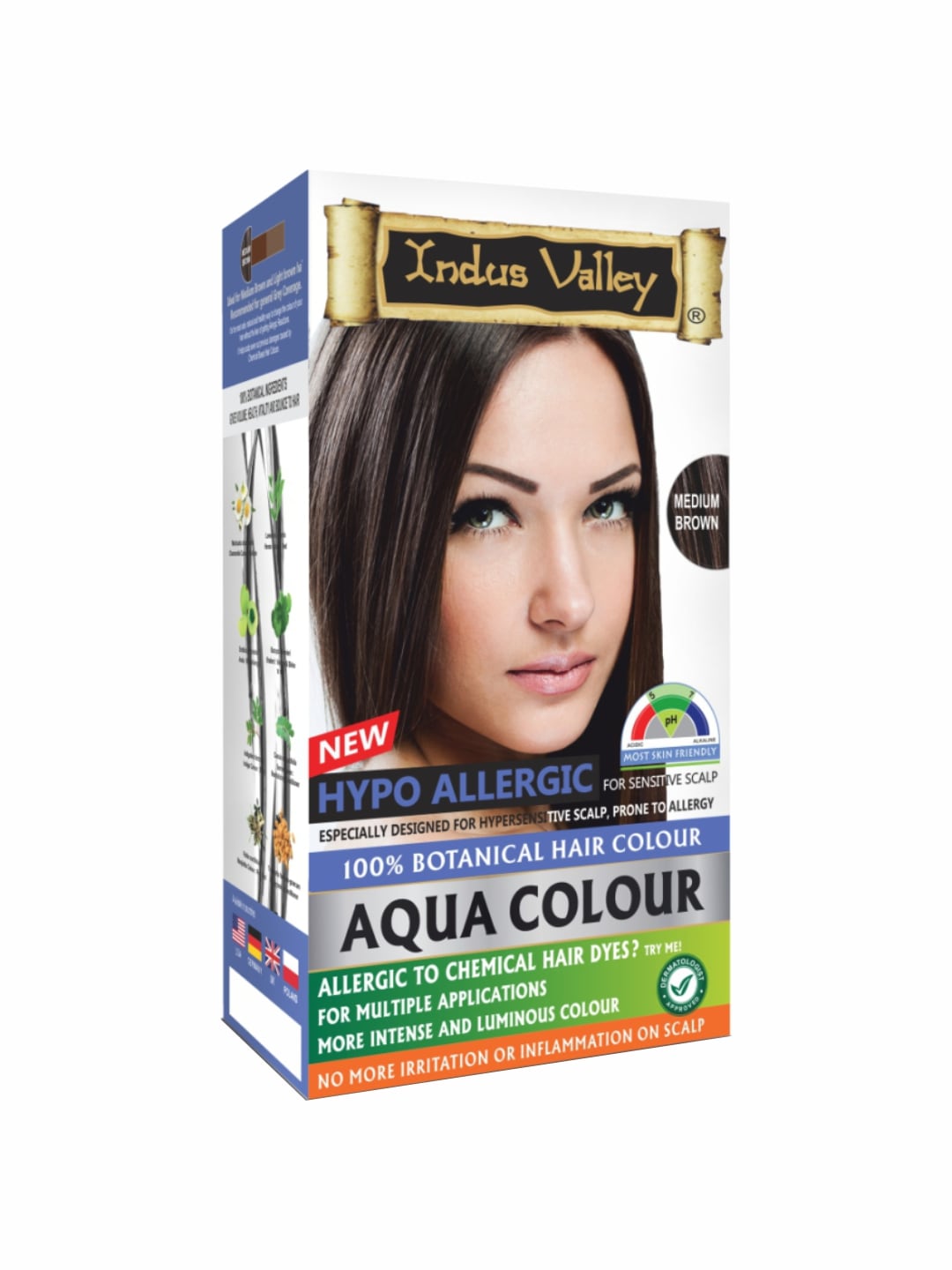 Indus Valley Hypo Allergic Aqua Hair Colour - Light Brown Price in India