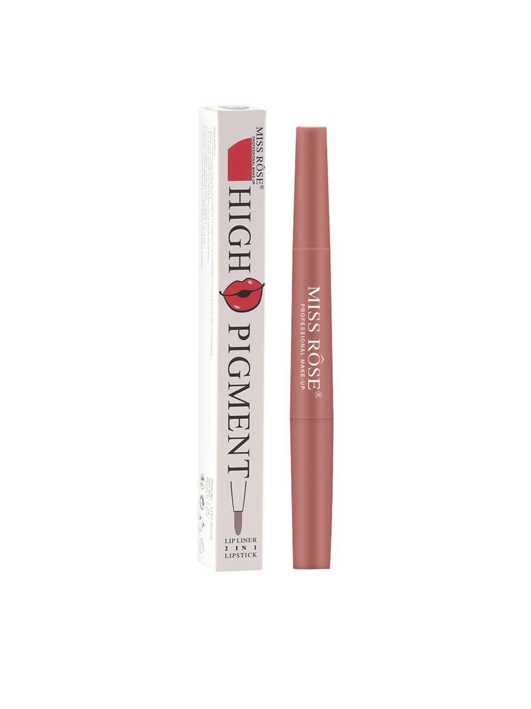 MISS ROSE 07 Nude-Coloured Creamy Matte Lipstick & Liner 20g Price in India
