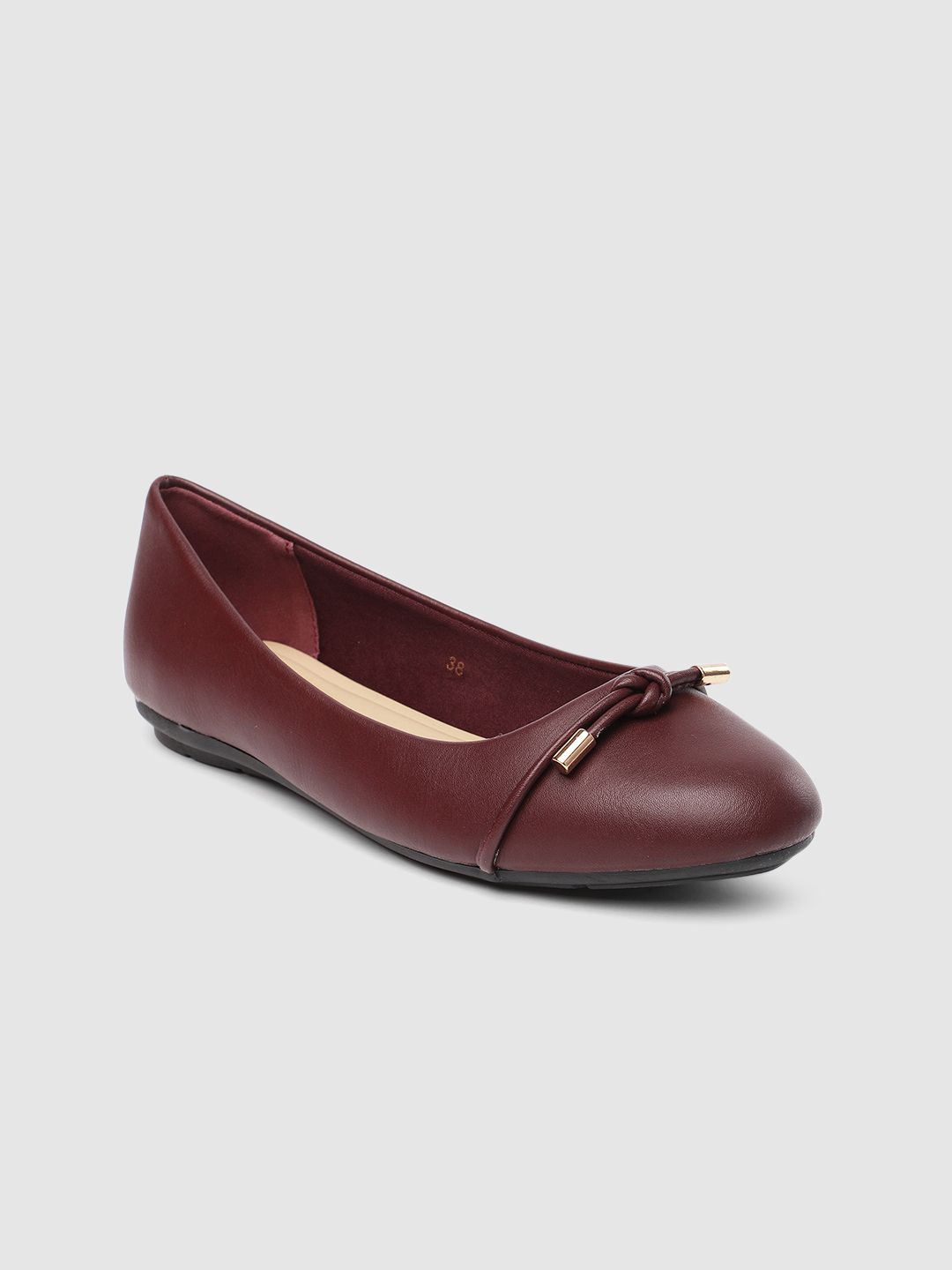 CERIZ Women Burgundy Doreen Solid Ballerinas