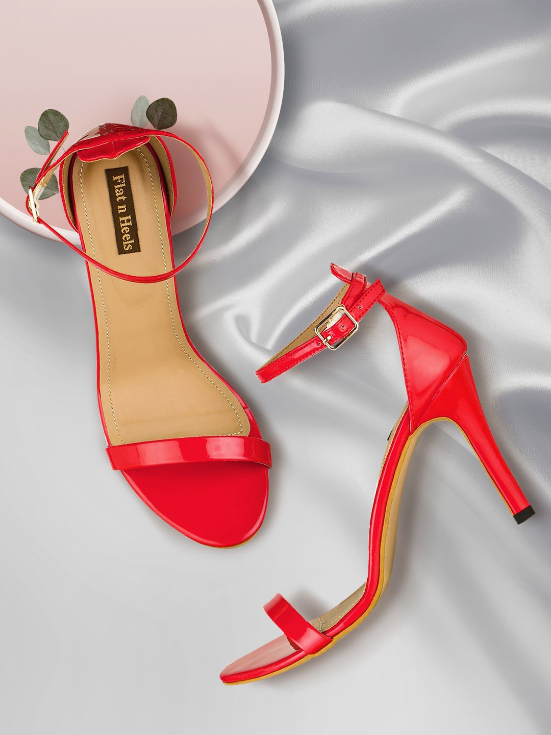 Flat n Heels Women Red Solid Stiletto Heels Price in India