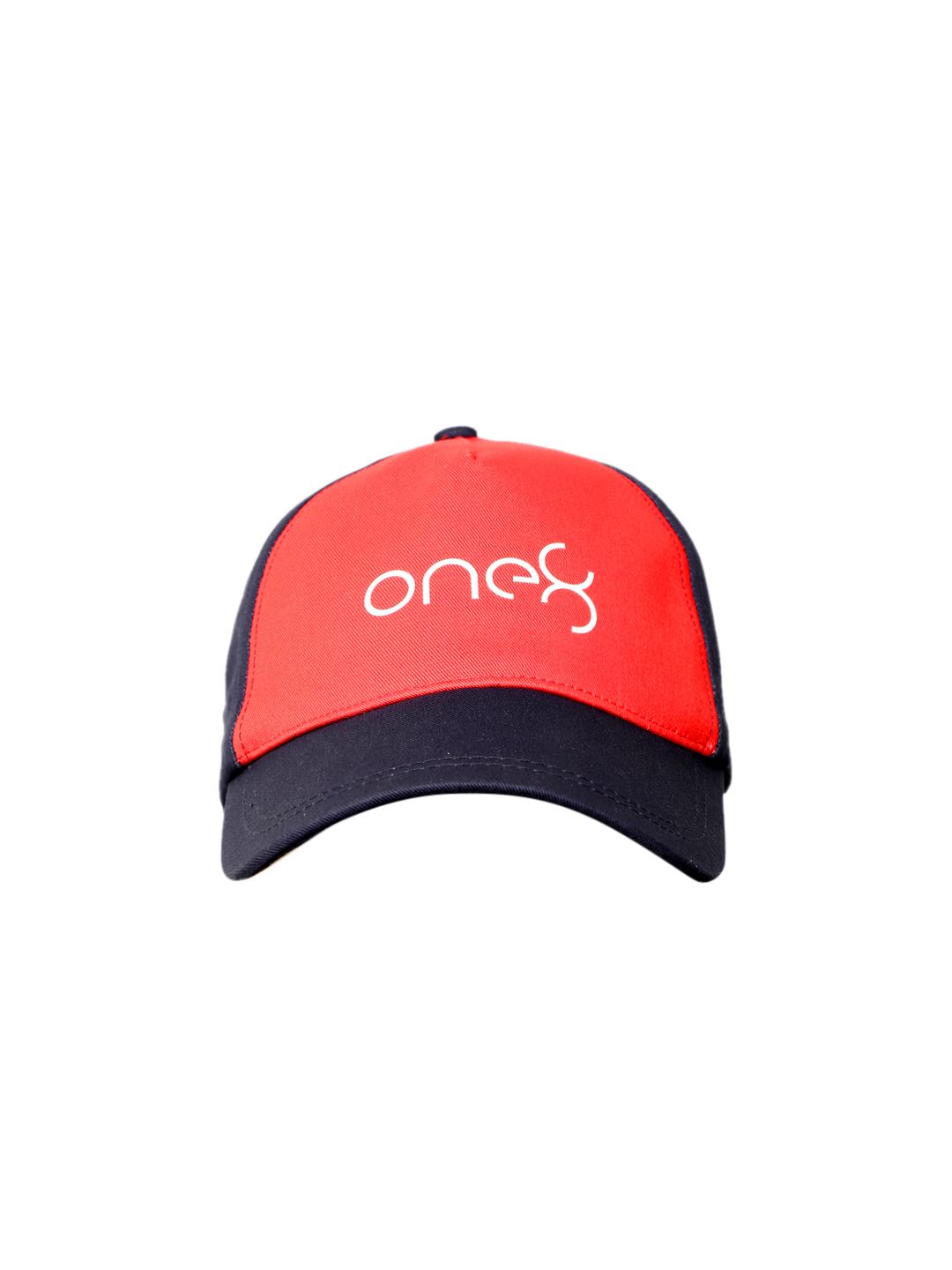 one8 x PUMA Unisex Coral Red & Navy Blue Colourblocked Cotton Baseball Cap Price in India