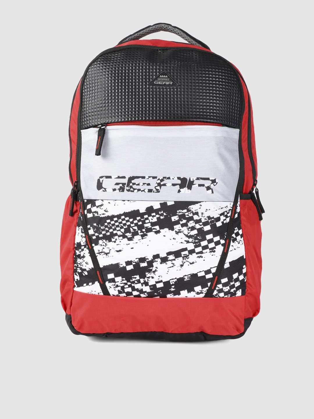 Gear Unisex Black & White Graphic Printed SCHOOL 04 Backpack Price in India