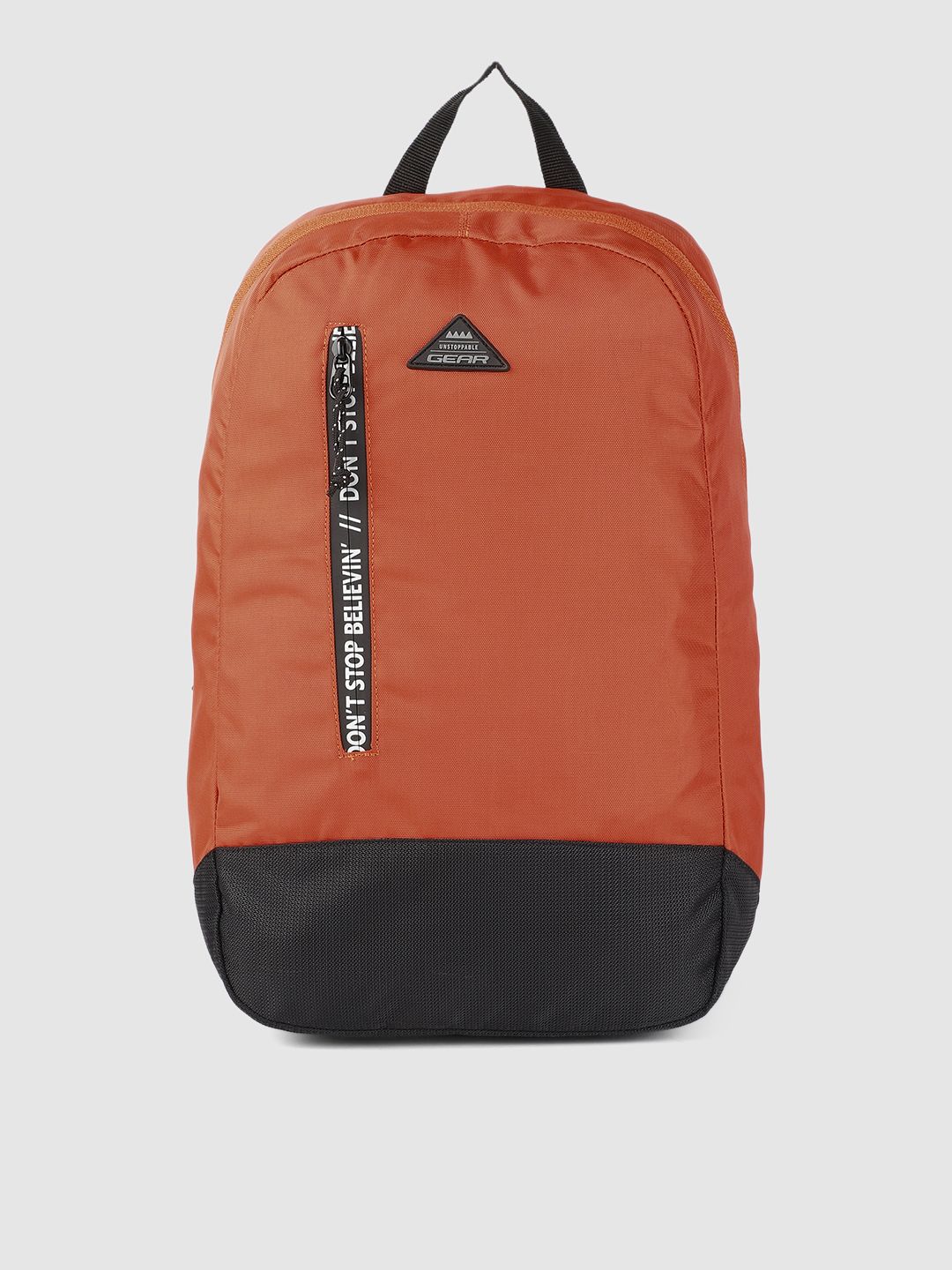 Gear Unisex Orange & Black Colourblocked SUPERIOR Backpack Price in India