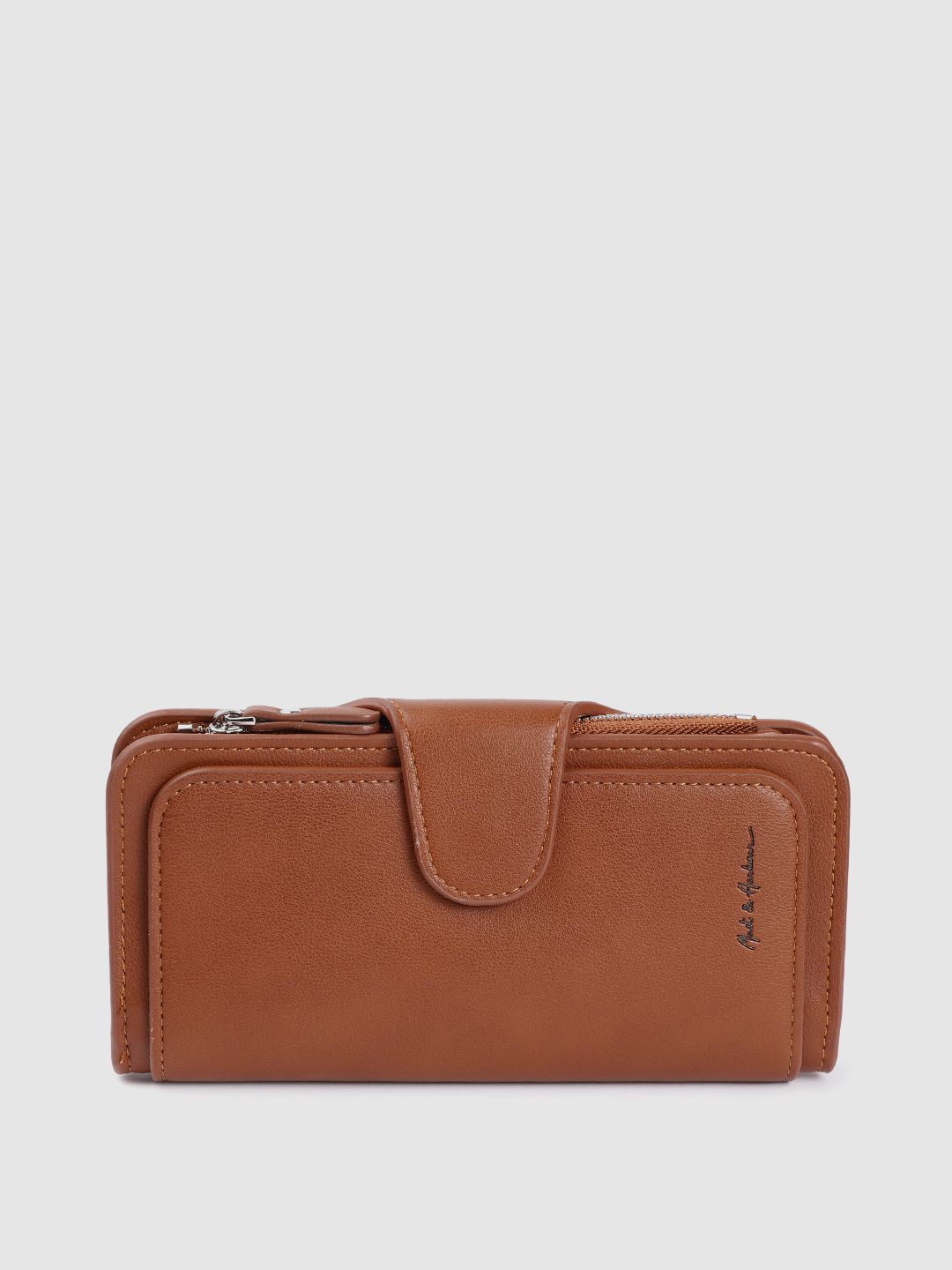 Mast & Harbour Women Brown Solid Two Fold Wallet Price in India