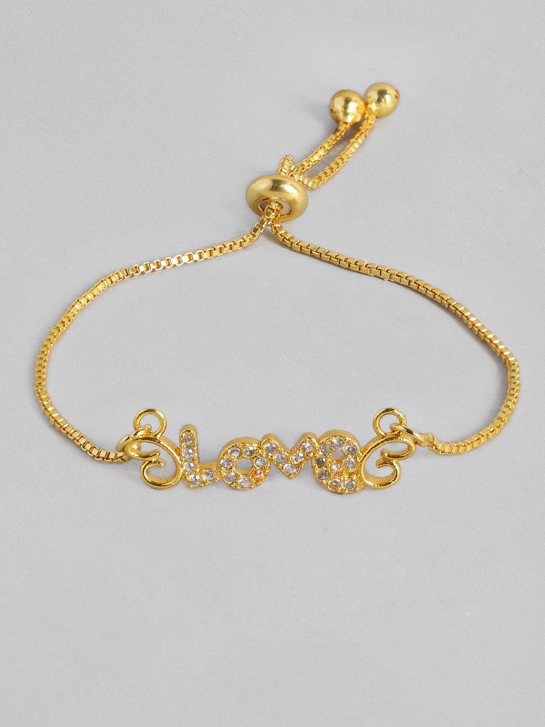 justpeachy Gold-Plated Charm Bracelet Price in India