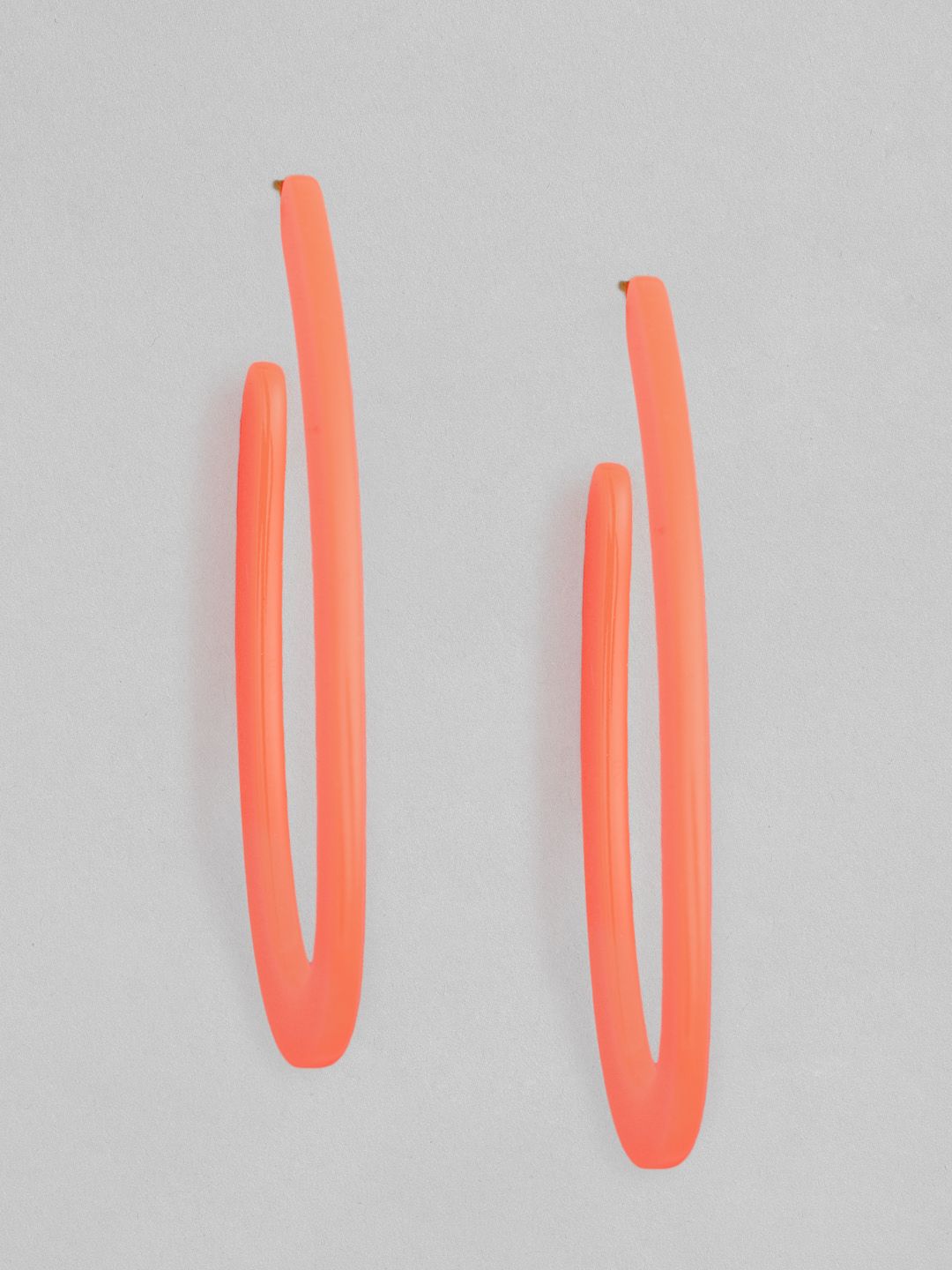 Sepia Orange Circular Hoop Earrings Price in India