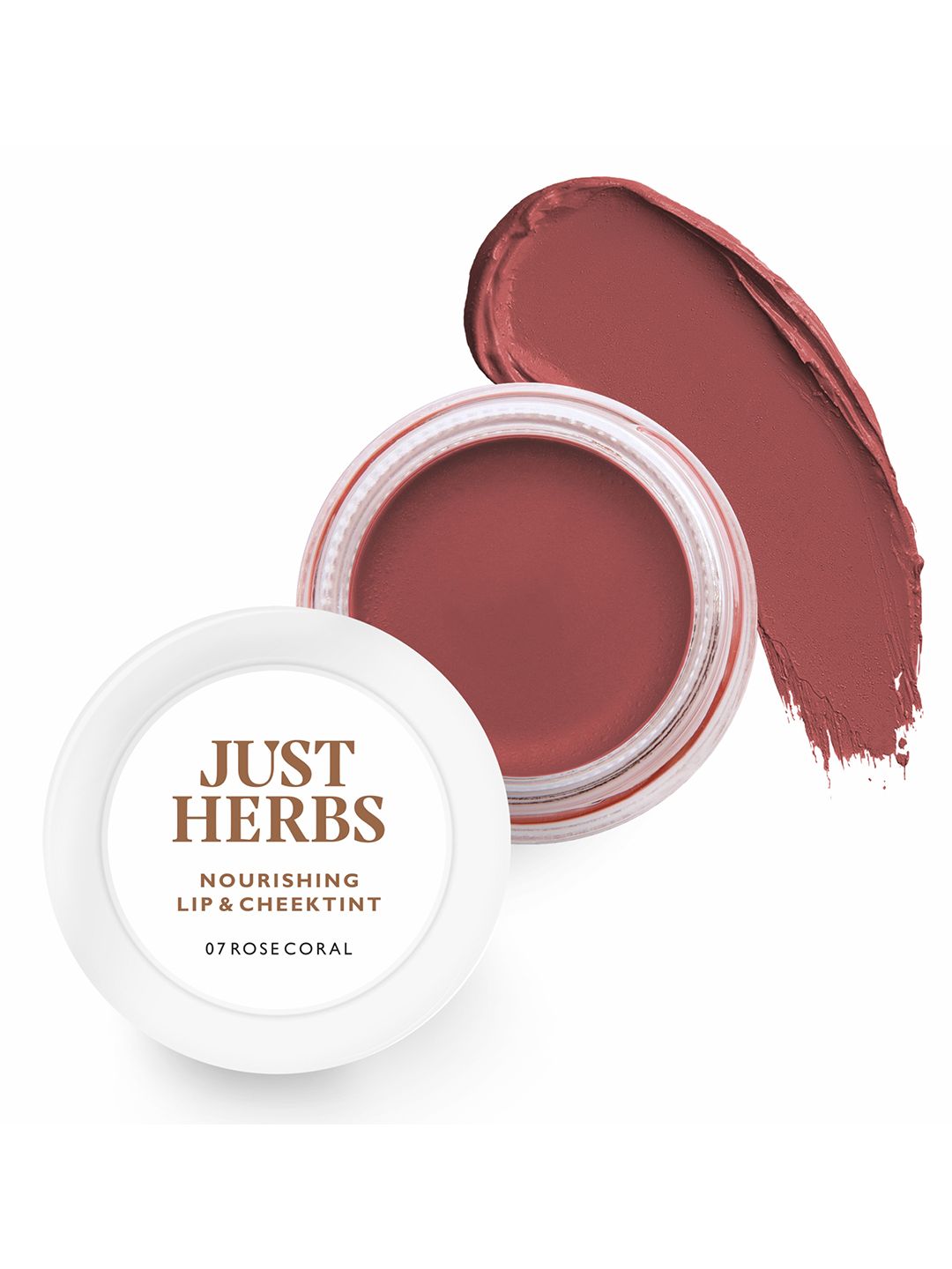 Just Herbs Women Lip and Cheek Tint and Blush - 07 Rose Coral 4 g Price in India