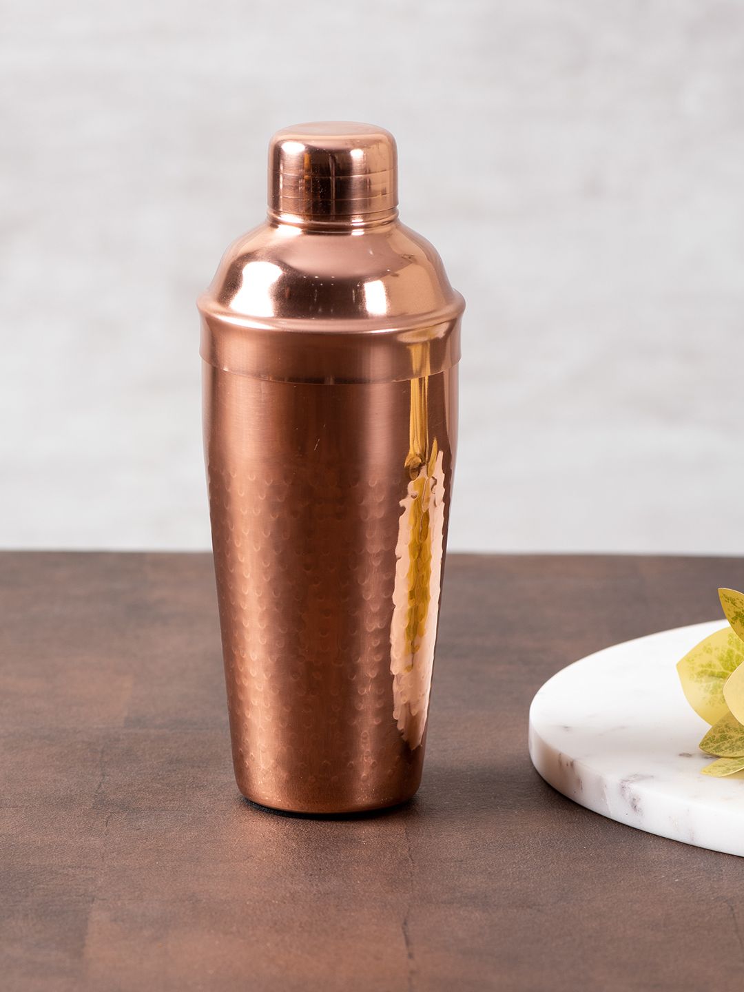 nestroots Copper-Toned Hammered Stainless Steel Cocktail Shaker 750 ml Price in India
