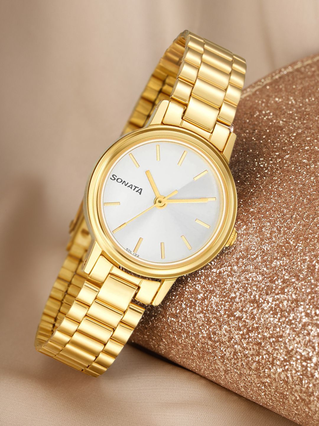 Sonata Essentials Quartz Analog With White Dial Watch For Women - Nt8096ym06