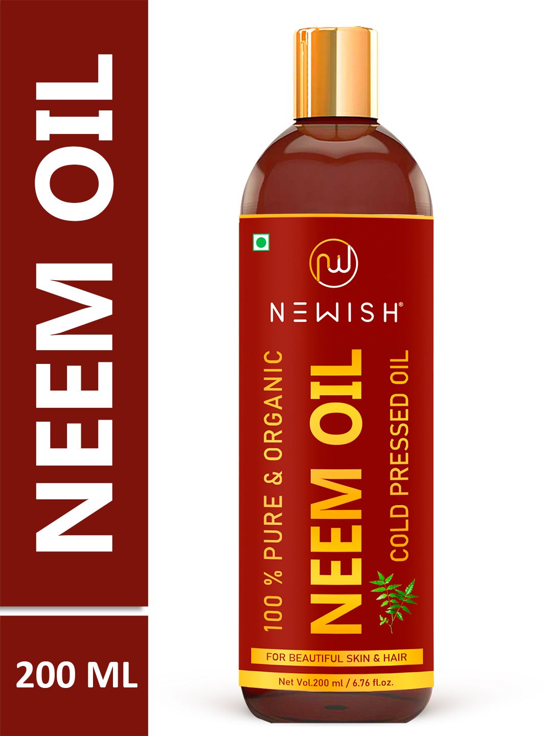 NEWISH Cold Pressed Organic Neem Oil- 200 ML Price in India