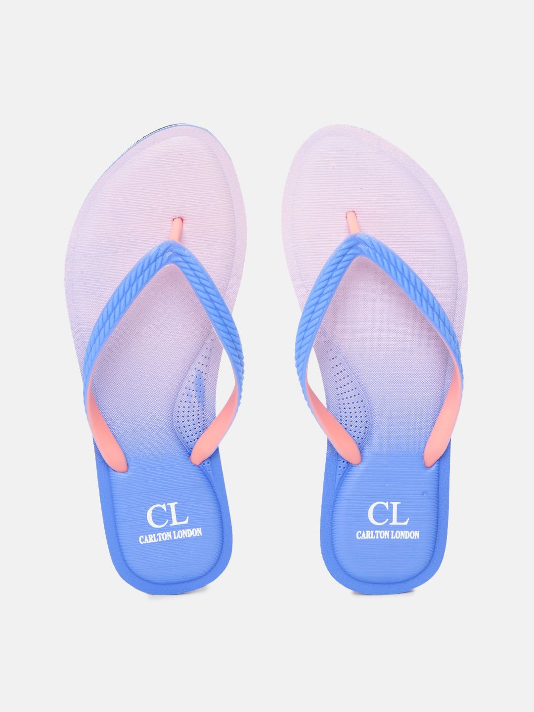 Carlton London Women Lavender & Blue Ombre Thong Flip-Flops Price in India