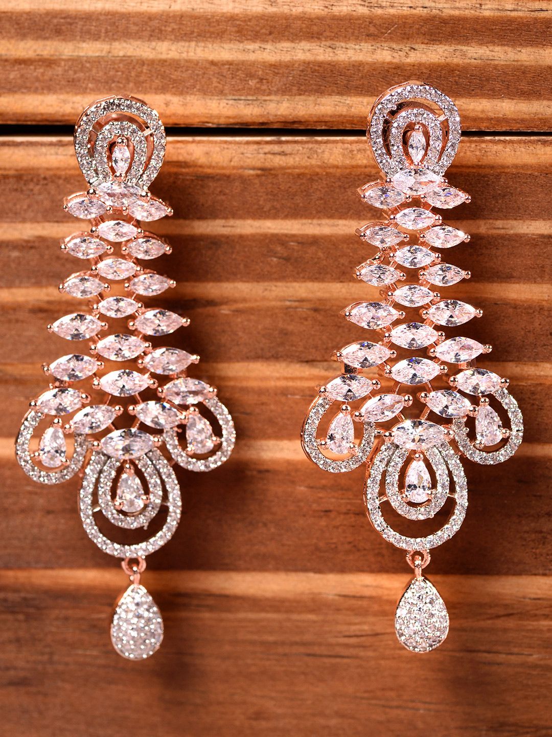 Saraf RS Jewellery White Contemporary Drop Earrings Price in India