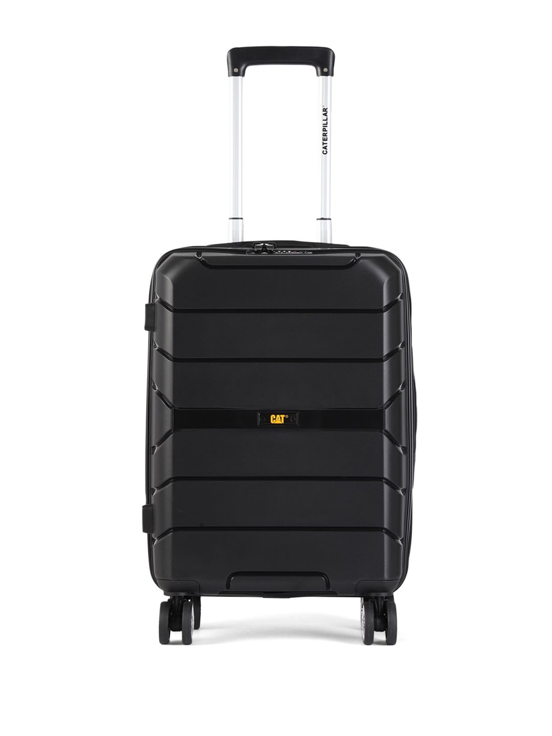 CAT ARMOR Black Hard Side Cabin Trolley Suitcase Price in India