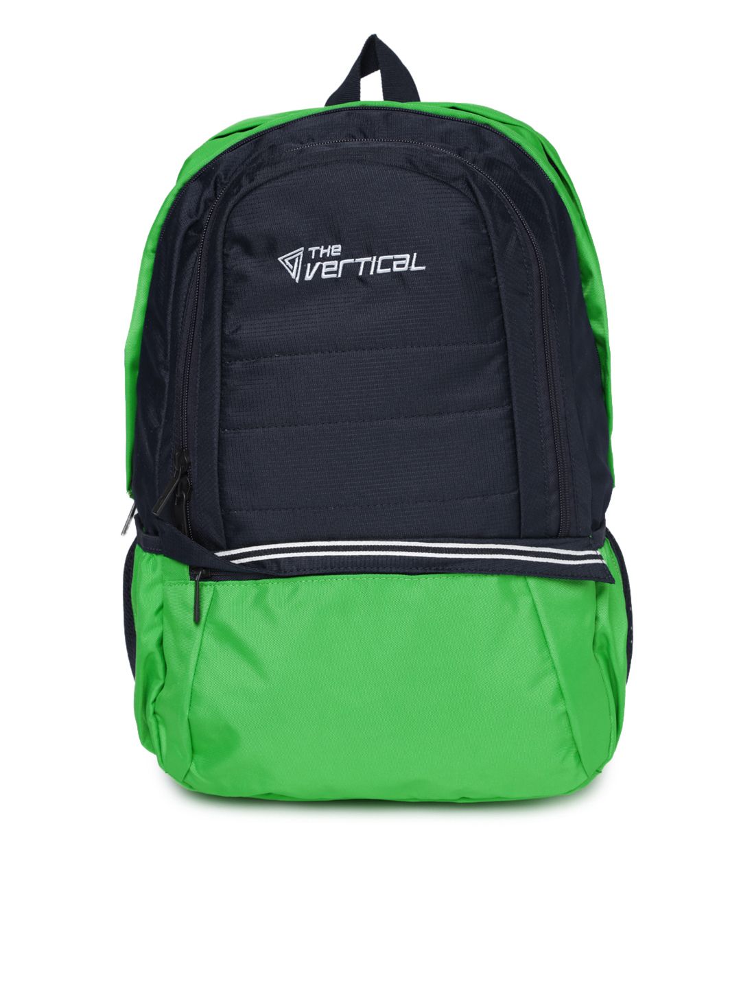 THe VerTicaL Unisex Navy & Green Laptop Backpack Price in India