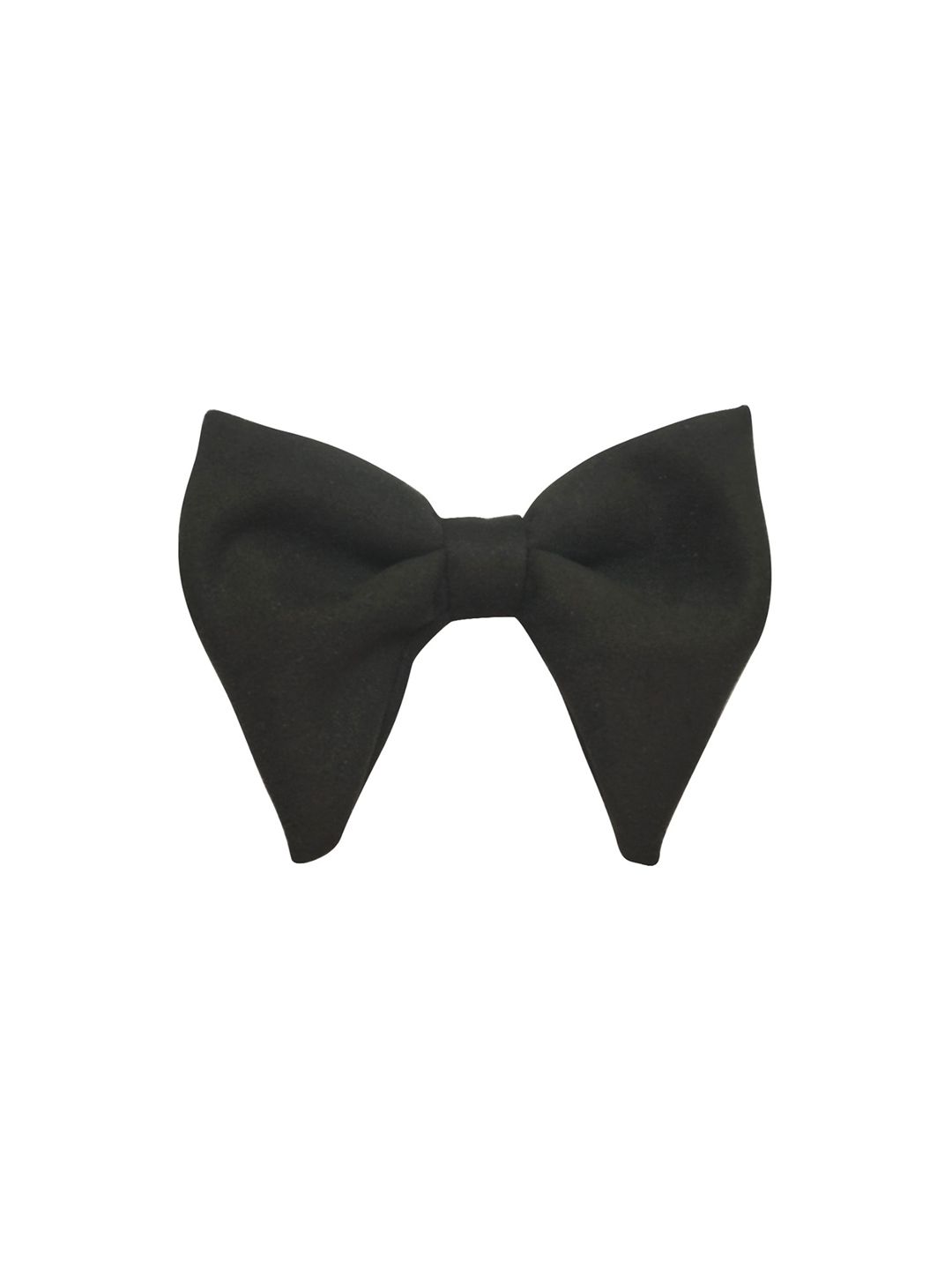 The Tie Hub Black Solid Suede Finish Bow Tie
